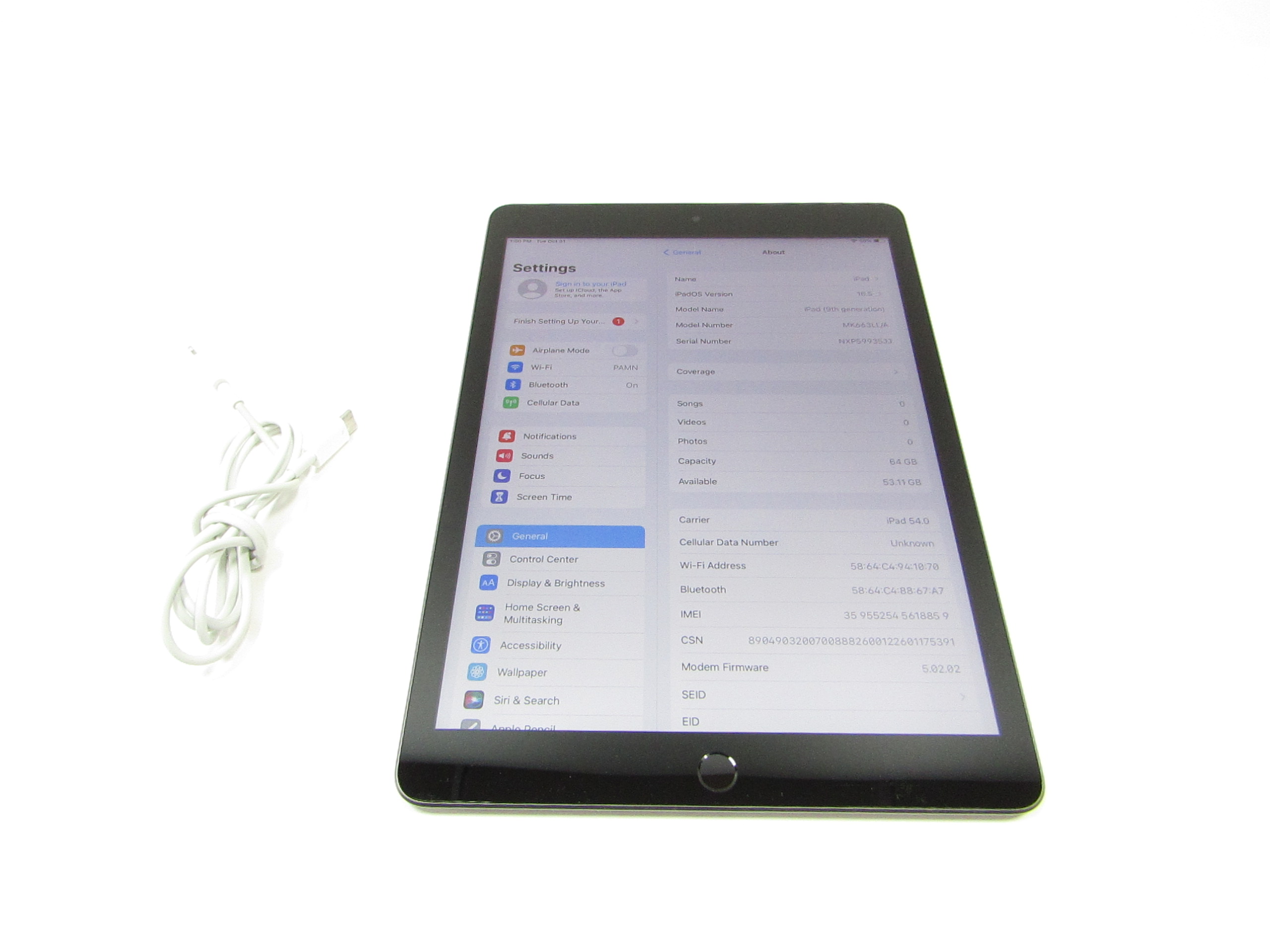 Apple Ipad iPad 9世代 64GB WiFi+Cellular Apple Pen付き バッテリー