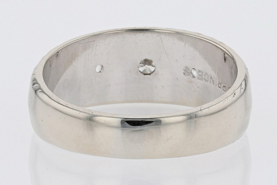 Round Cut Diamond Prong Set Wedding Band Ring 14k White Gold Size 7.5