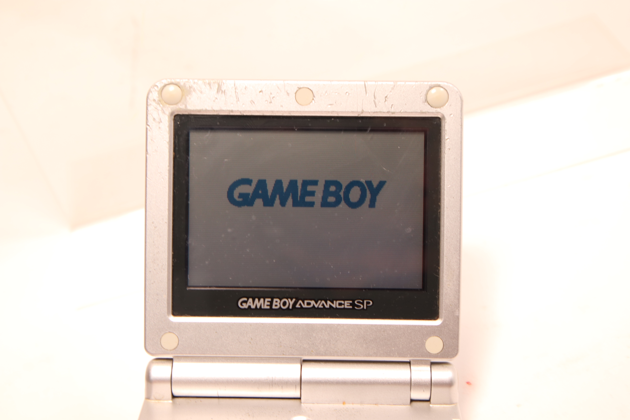 Nintendo Gameboy Advance SP AGS-001 Handheld Video Game System Silver