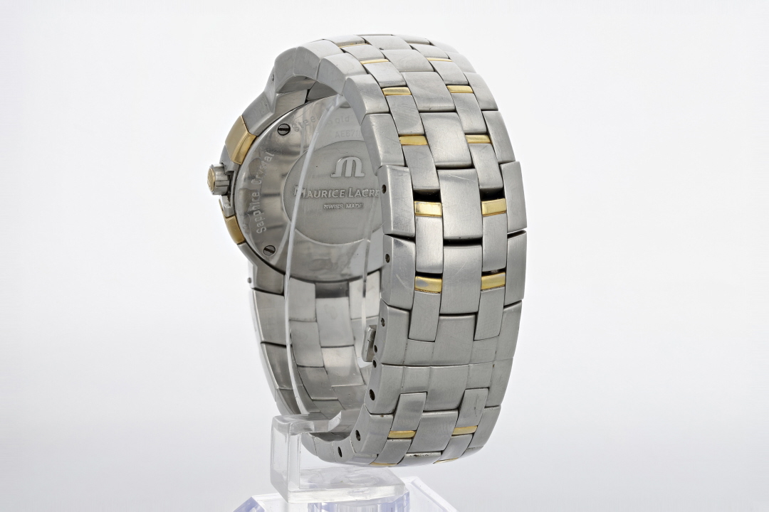 Maurice Lacroix Milestone White Dial Stainless Steel/18k Yellow