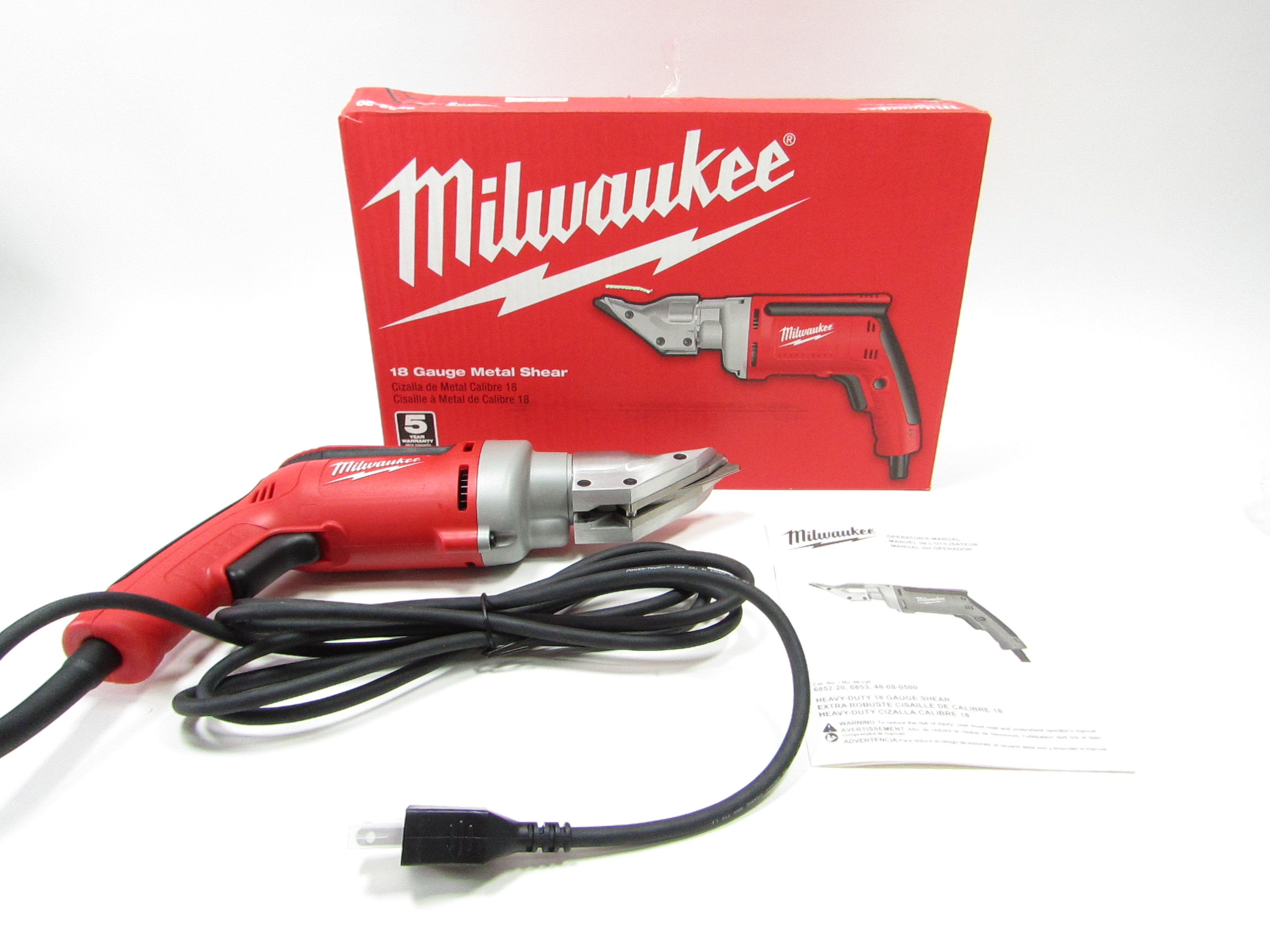 Milwaukee Tool - 4,000 SPM, 120 Volt, Angled Handle, Handheld Electric Shear  - 09968918 - MSC Industrial Supply