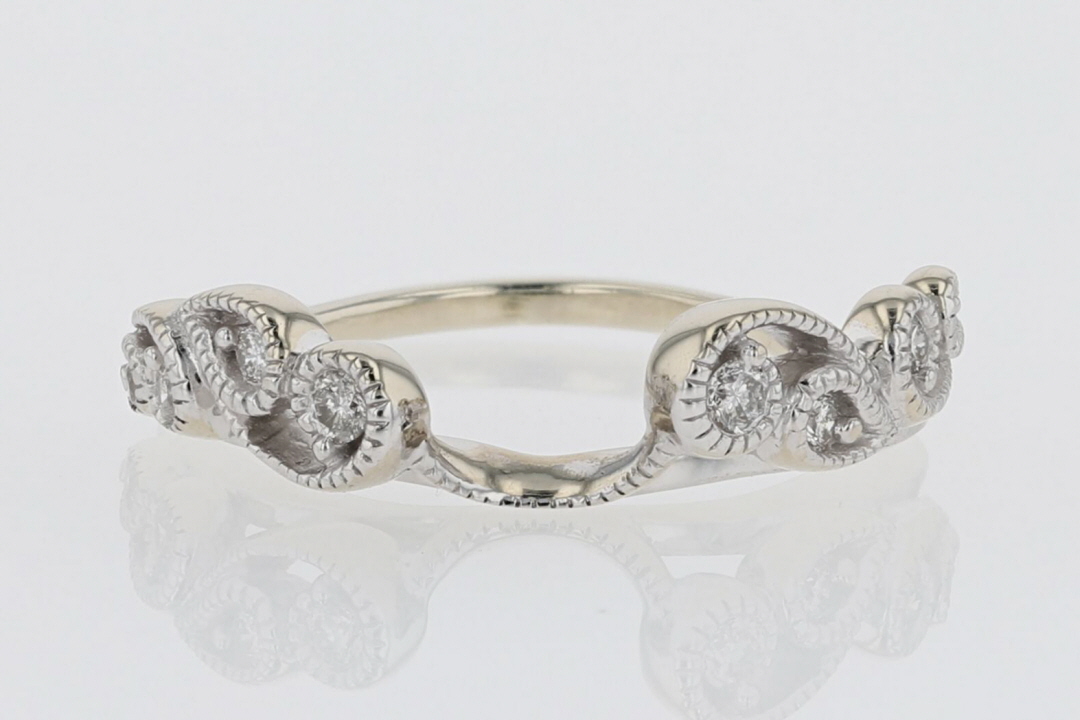 .16ctw Round Diamond Solitaire Enhancer Wedding Band Ring 14k White