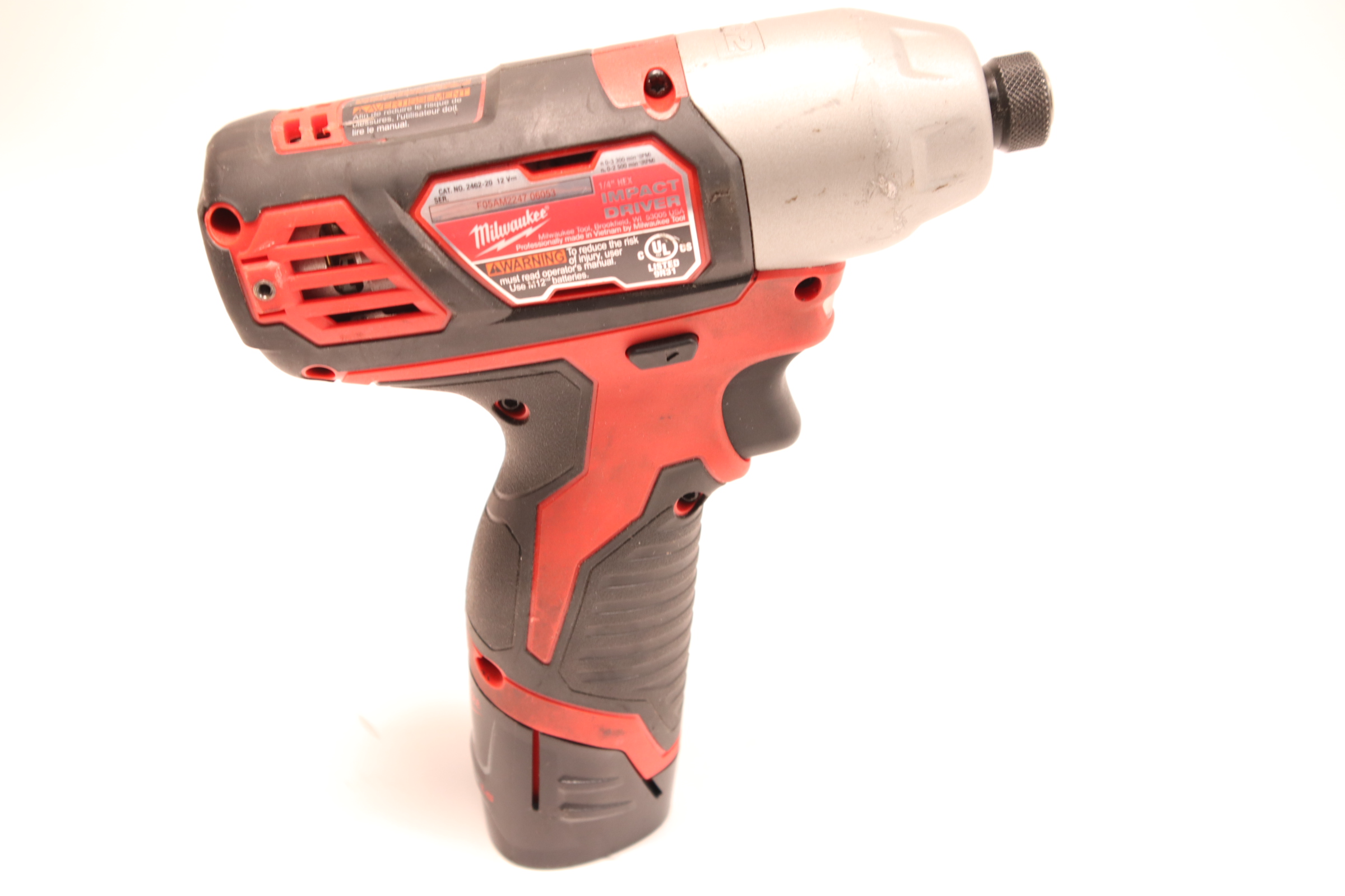 Milwaukee 246220 12V 1/4" Hex Cordless Impact Driver Tool/Battery Only