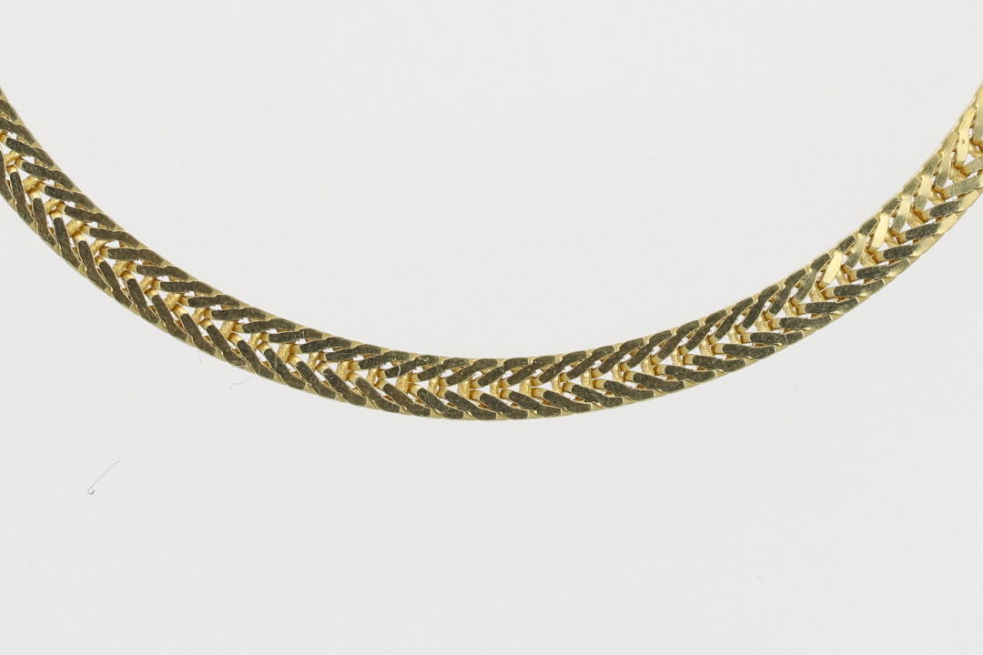 2.0mm Foxtail Link Chain 30" Necklace 18k Yellow Gold 13.53 Grams