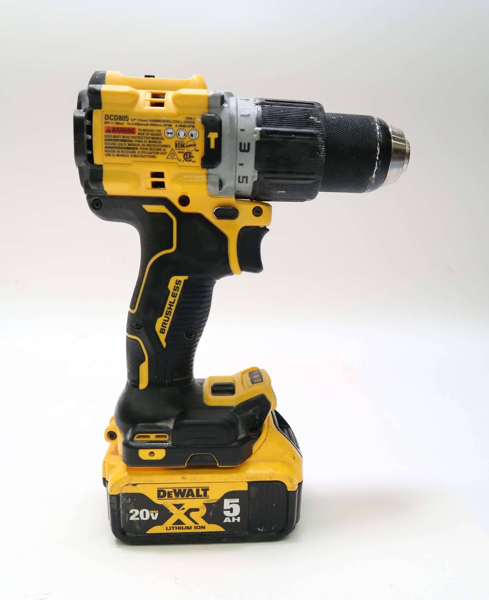 DEWALT DCD805 20-Volt Lithium-Ion Compact Cordless 1/2 in. Hammer Drill