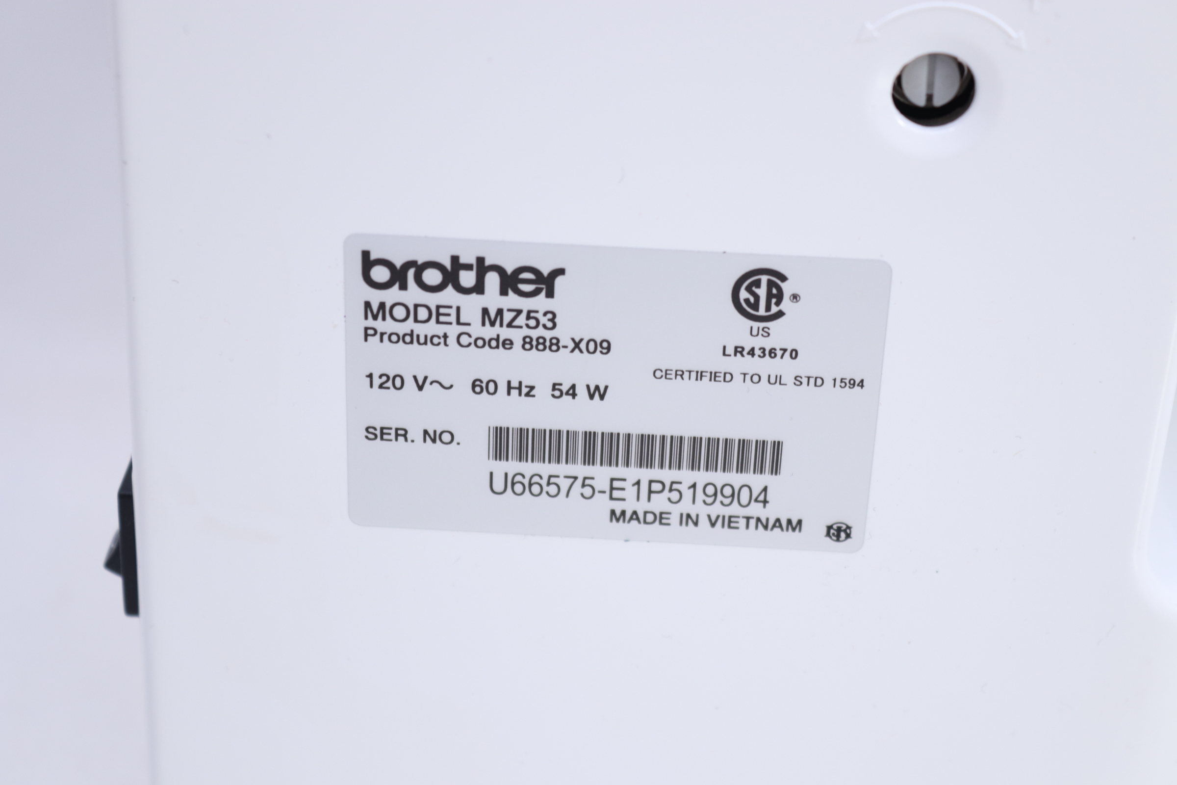 Brother MZ53 Corded Mechanical Sewing Machine