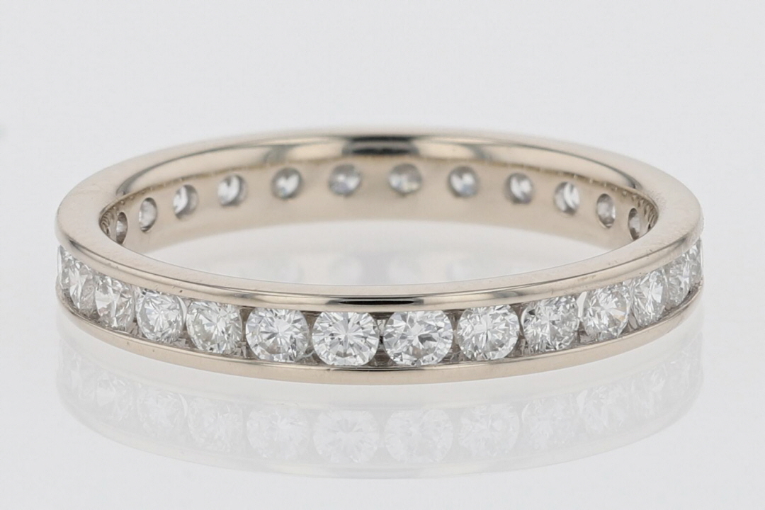 .92ctw Round Cut Diamond Eternity Wedding Band Ring 14k White Gold Size 7