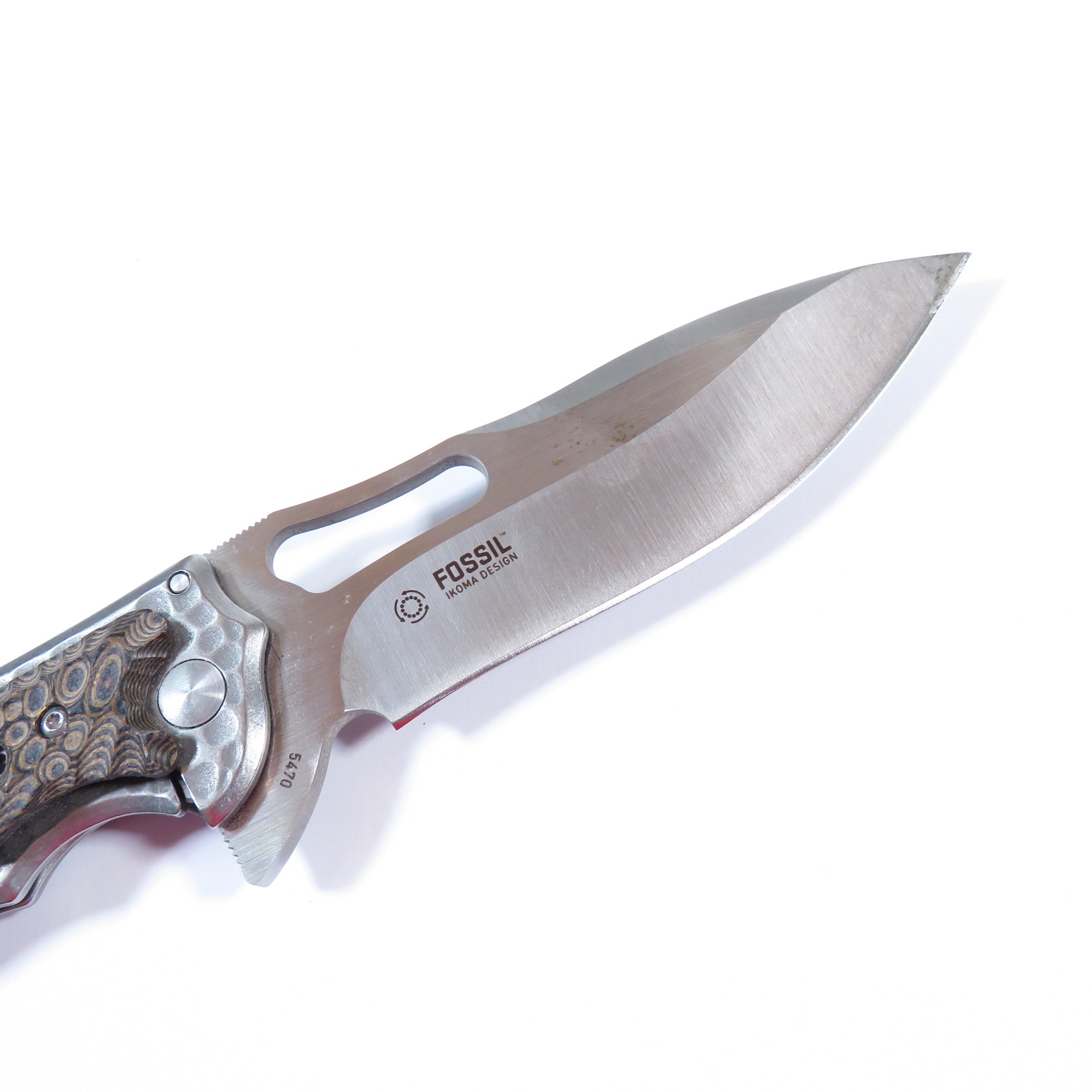 CRKT Fossil 5470 Modified Drop Point 4? Blade Folding Pocket Knife