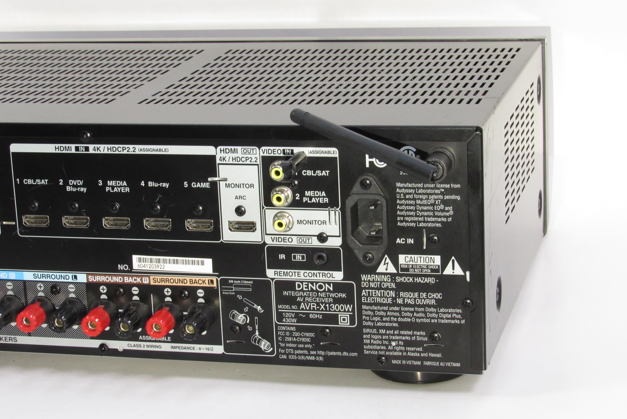 Denon AVR-X1300W 7.2-Ch Network AV Receiver See Description
