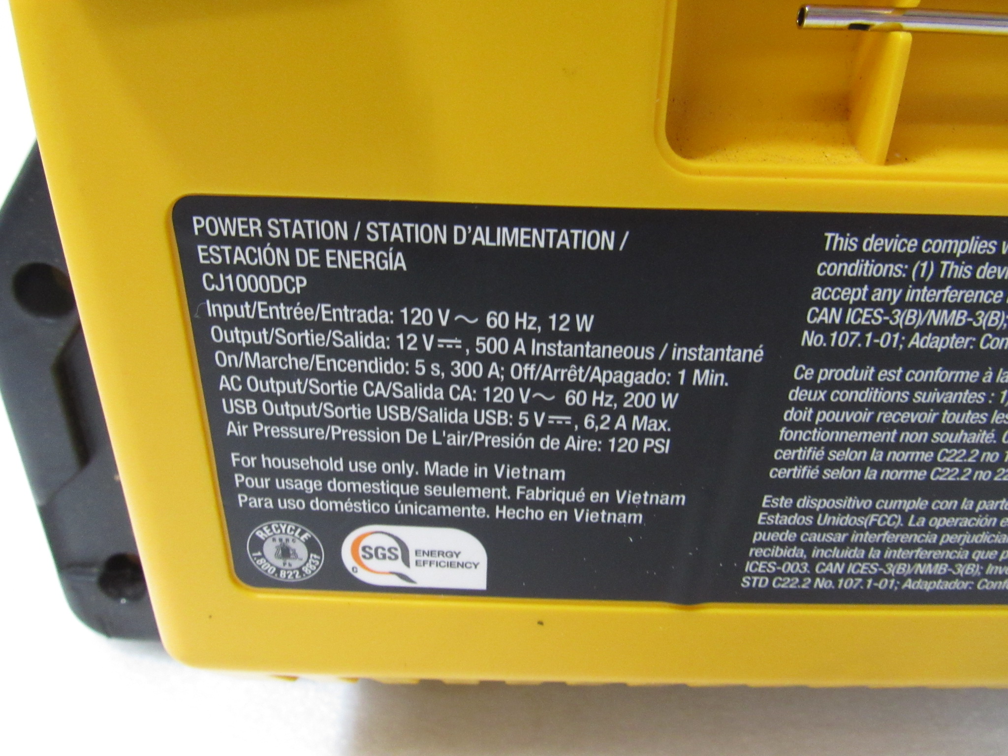 CAT CJ1000DCP 3 in 1 Professional Power Station Jump Starter Compressor