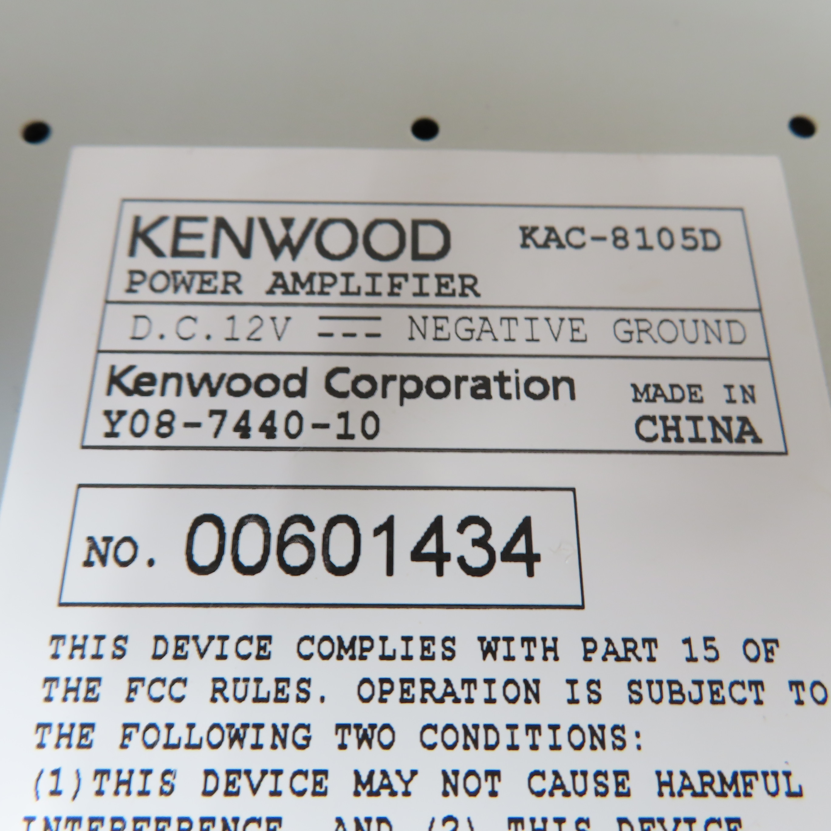 Kenwood KAC-8105D 1000W RMS Class D Monoblock Car Audio Amplifier