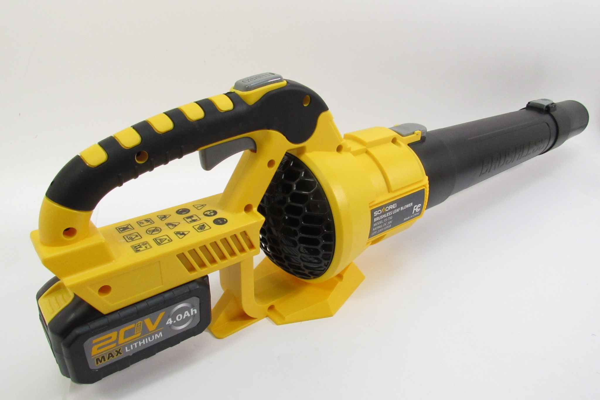 Somorei YS750 20V Liion 500CFM Brushless Cordless Leaf Blower Pick