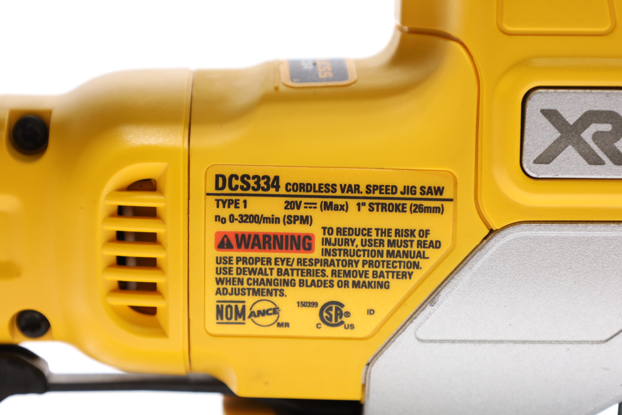 DeWalt DCS334 20V MAX XR Brushless Cordless Jigsaw