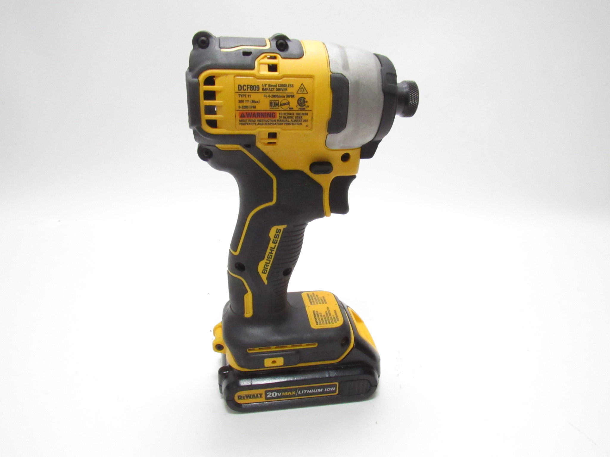 DeWalt DCF809 ATOMIC 20V MAX Brushless Compact 1/4