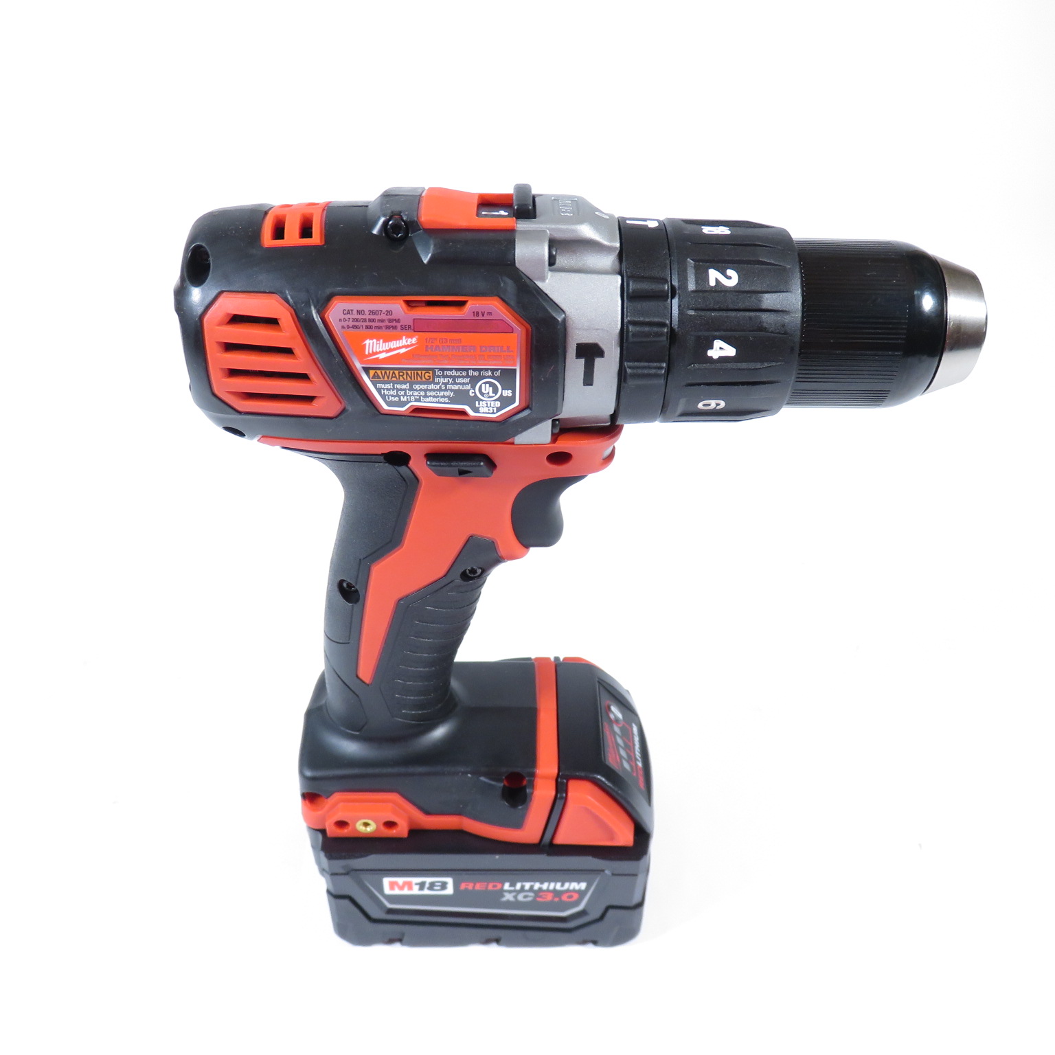 Milwaukee 260720 M18 18Volt LithiumIon Cordless 1/2 in. Hammer Drill/Driver
