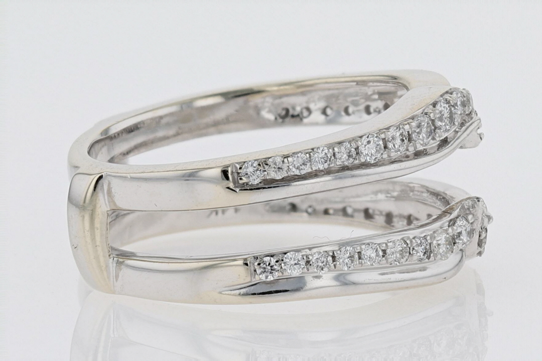 .50ctw Round Cut Diamond Solitaire Enhancer Wedding Band 14k White Gold