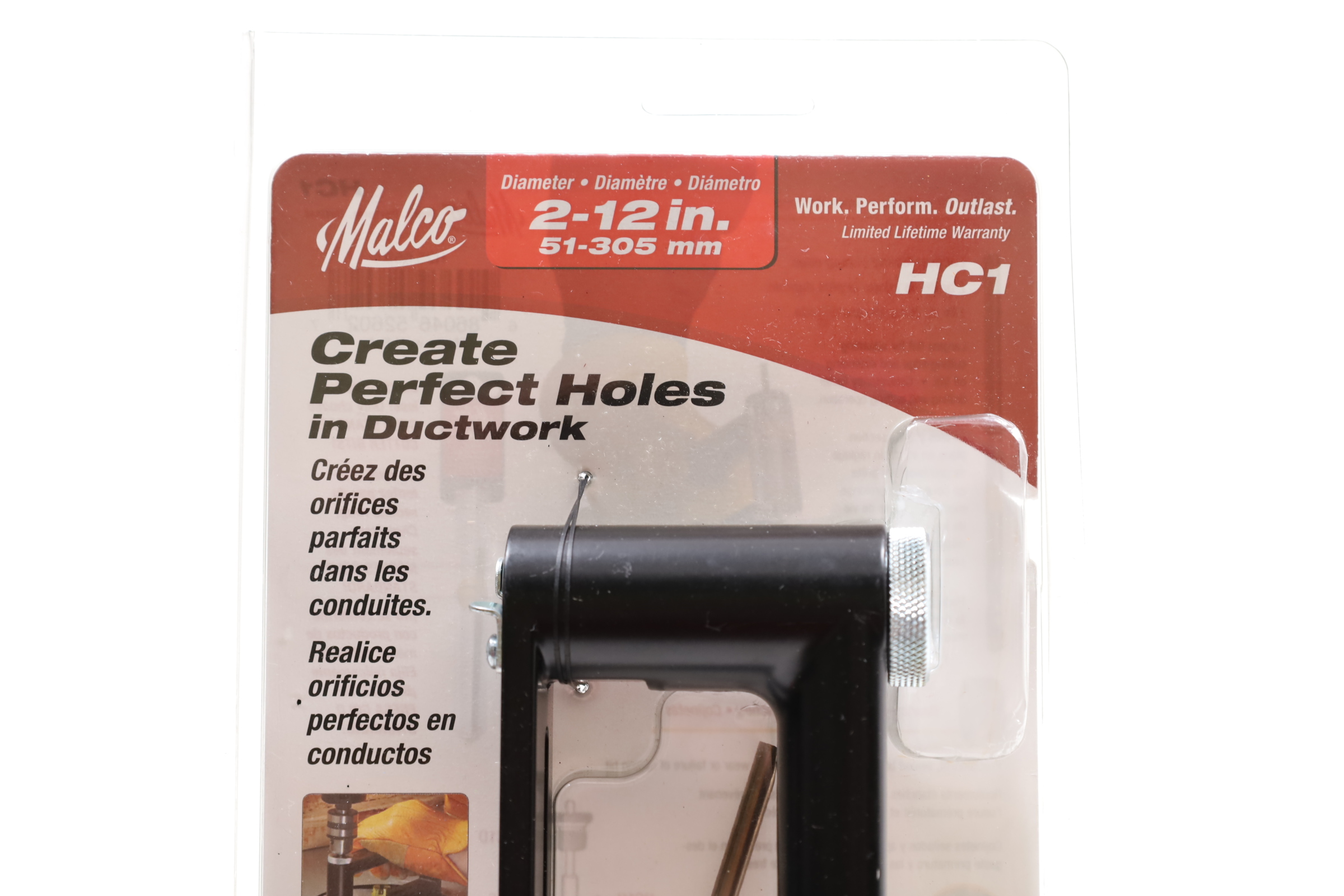 Malco HC1 H25659 2" 12" Sheet Metal Hole Cutter