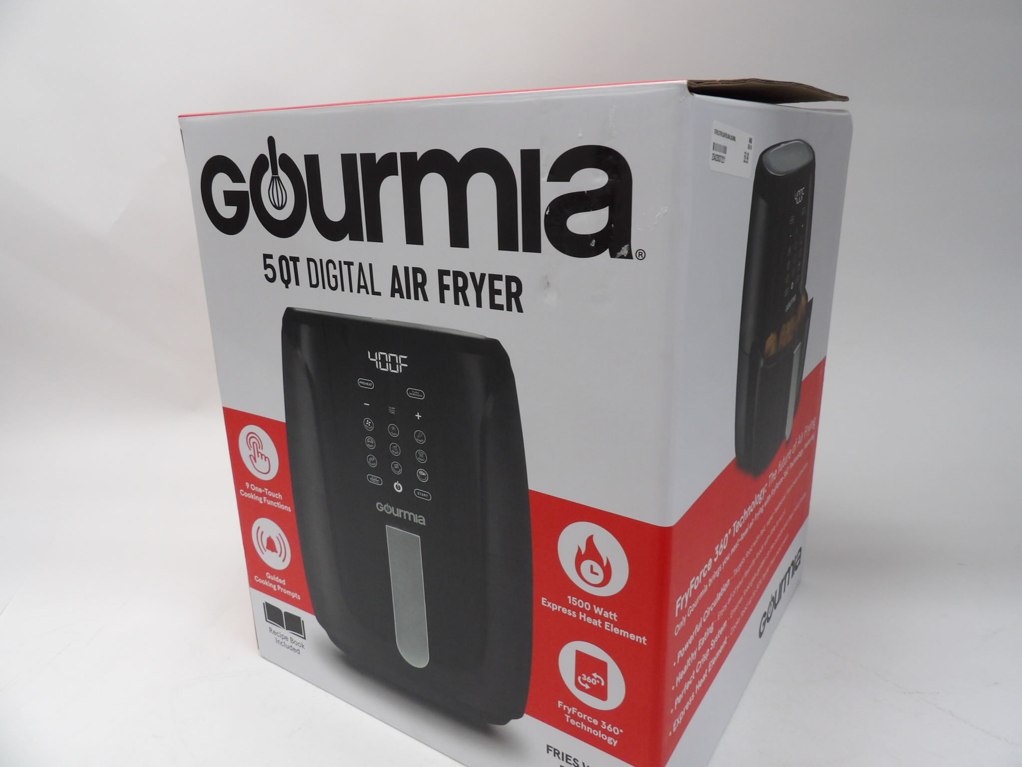 Gourmia 5qt Digital Air Fryer GAF536 1500 Watt Express Heat Element 7221