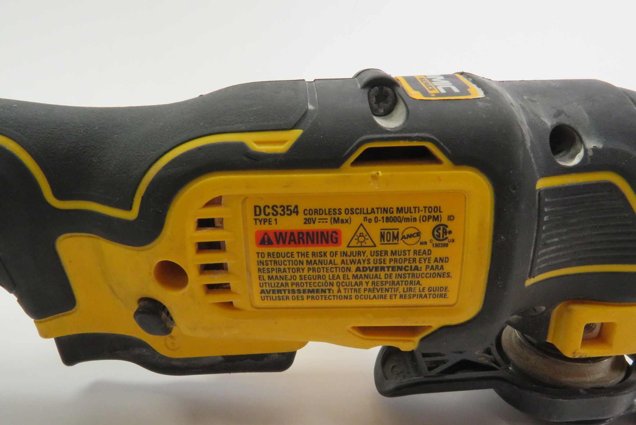 DeWalt DCS354 ATOMIC 20V MAX Cordless Brushless Oscillating Multi-Tool