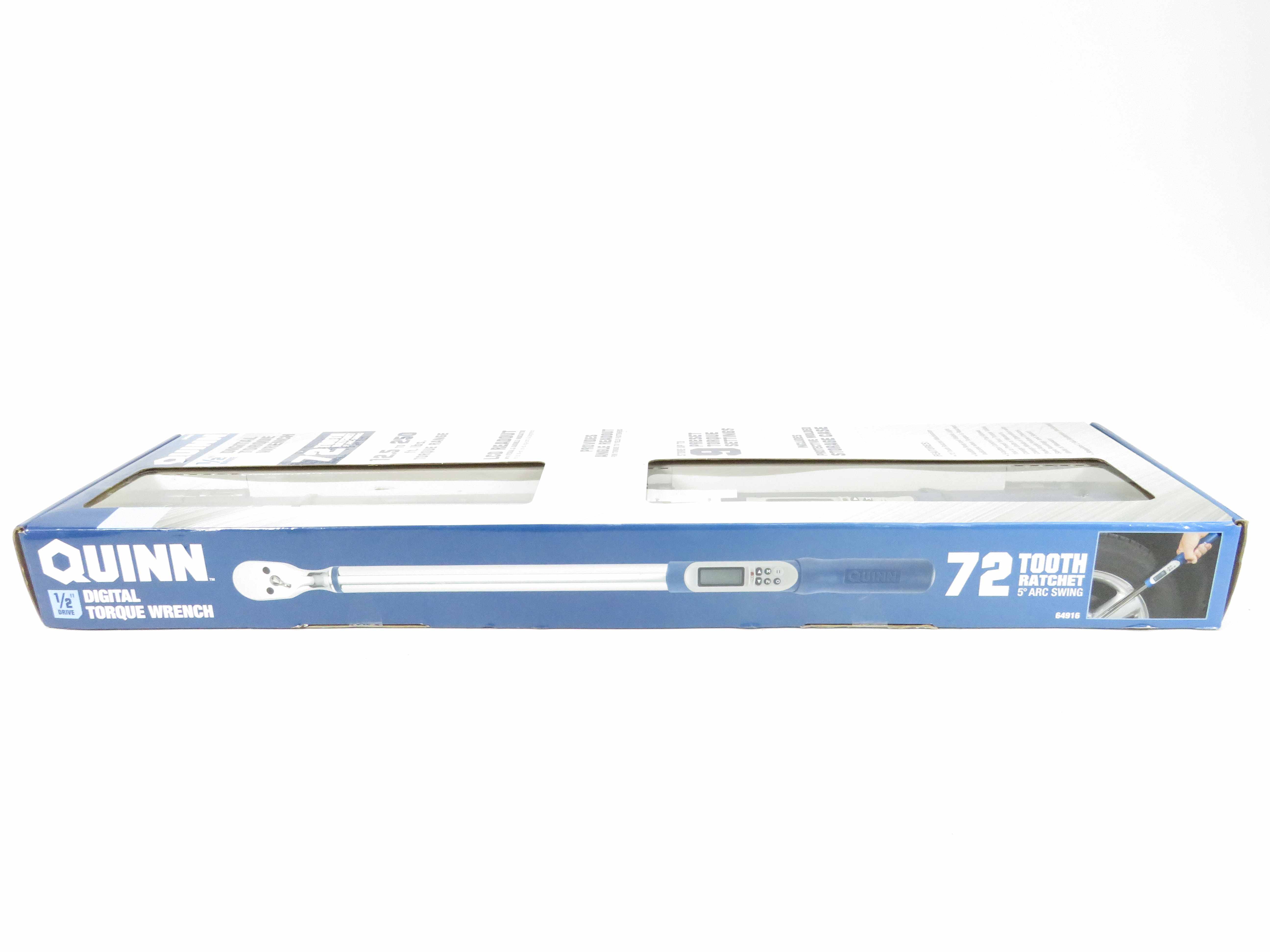 Quinn 1/2" Drive Digital Torque Wrench 72 Tooth Ratchet 64916