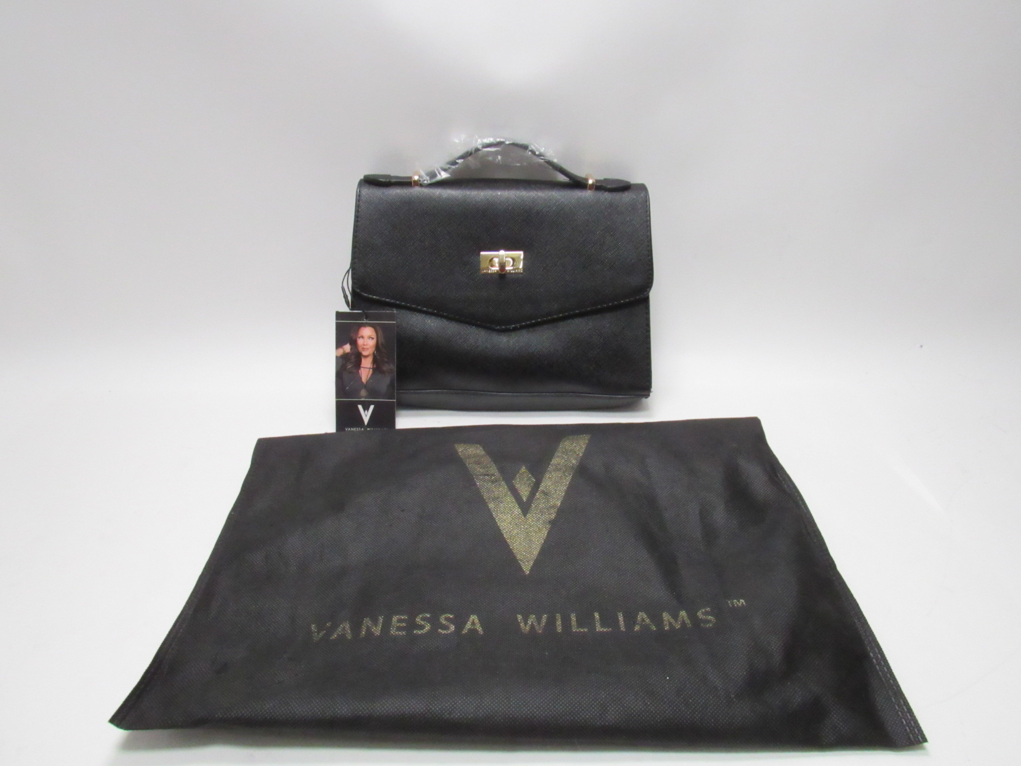 Vanessa Williams VW-11BLK Posh Crossbody Bag Black Purse Handbag