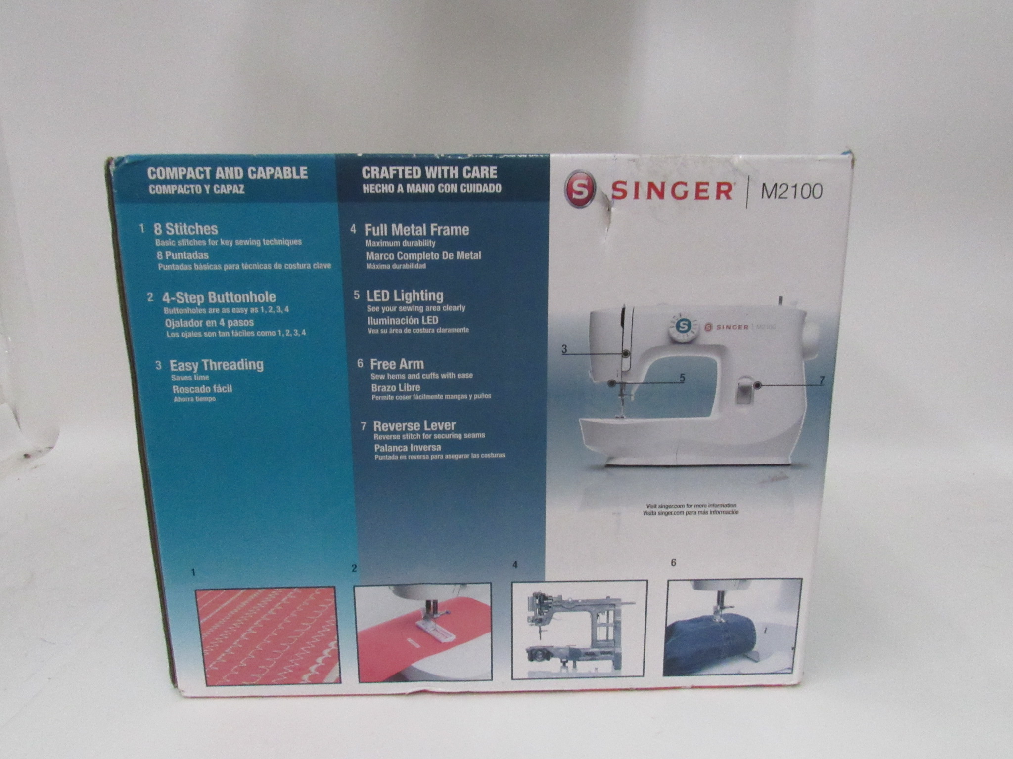 Singer M2100 Compact And Capable Sewing Machine White
