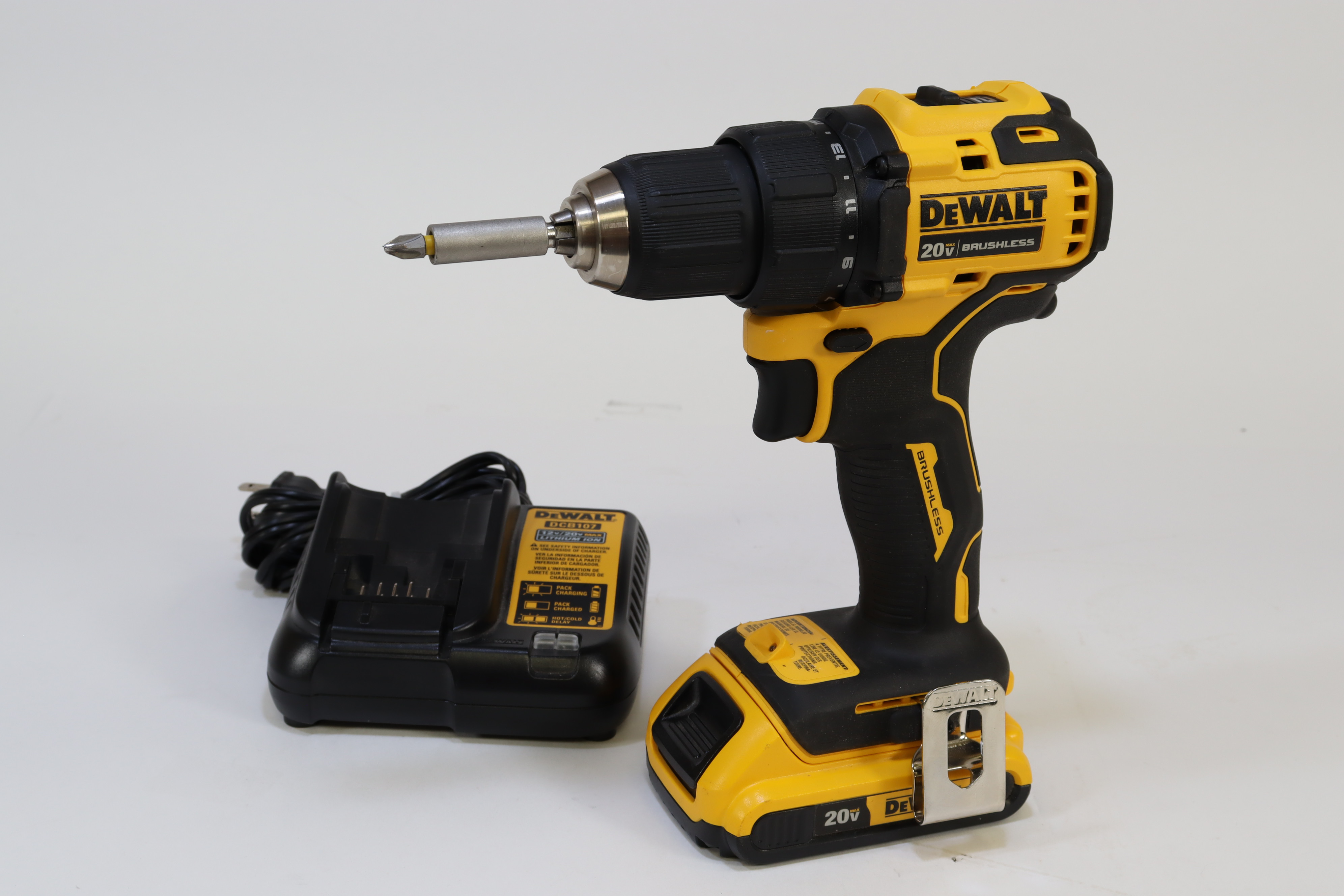 DEWALT DCD708 ATOMIC 20-Volt MAX Cordless Brushless Compact 1/2 in ...