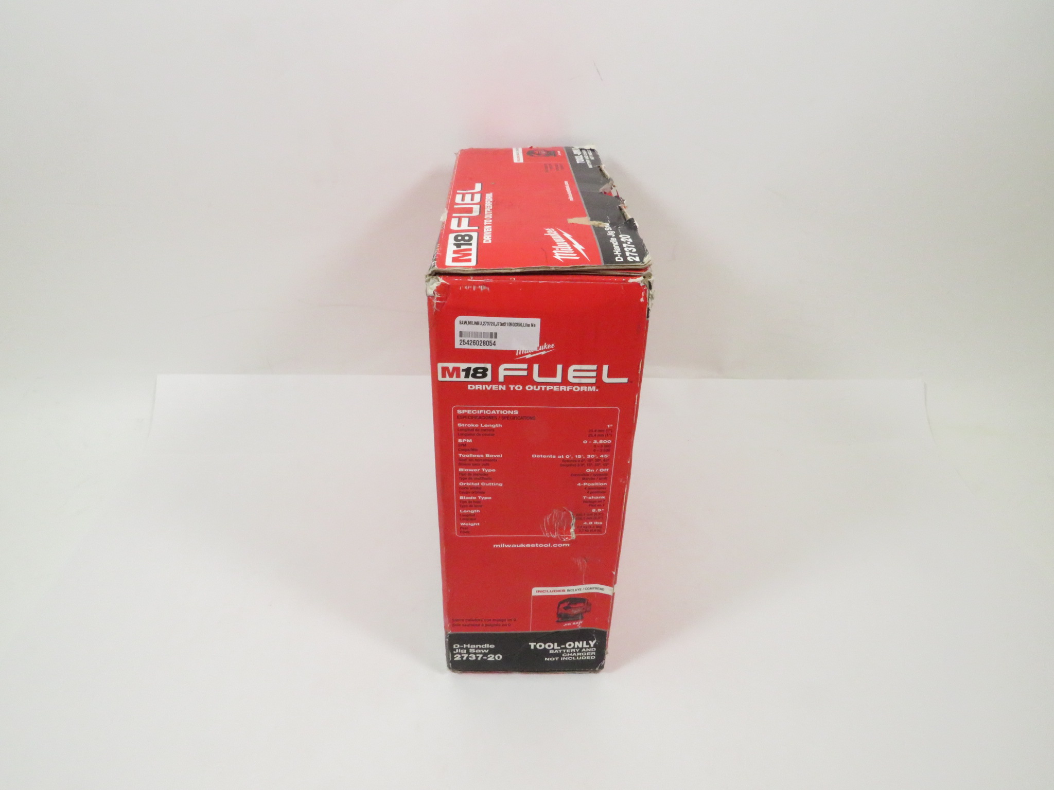 Milwaukee M18 Fuel 18-Volt Lithium-Ion Brushless Cordless Jig Saw With (2) 6.0Ah Batteries And Charger
