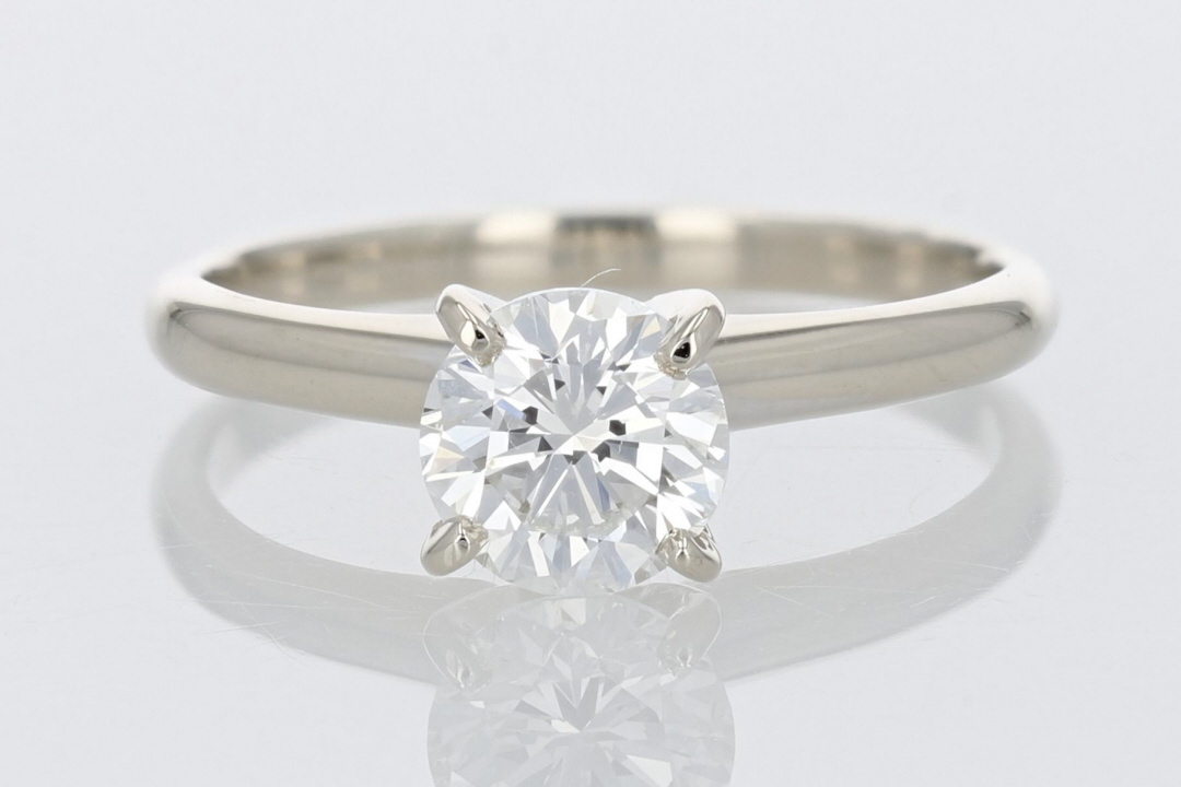 1.20ct Round Cut Diamond Solitaire Engagement Ring 14k White Gold Size 7