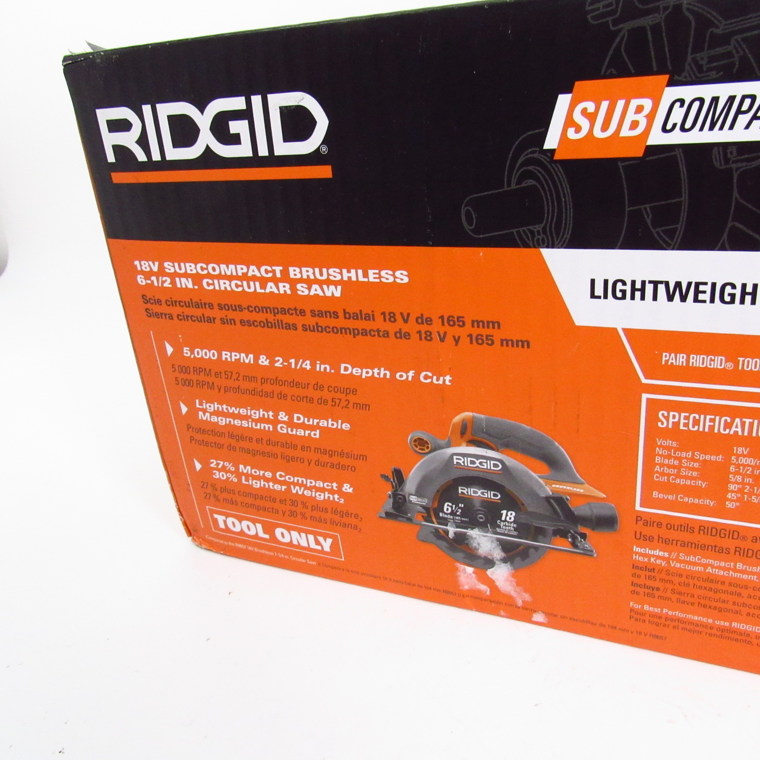 Ridgid 18V R8656B Brushless Cordless 61/2'' Circular Saw Tool Only