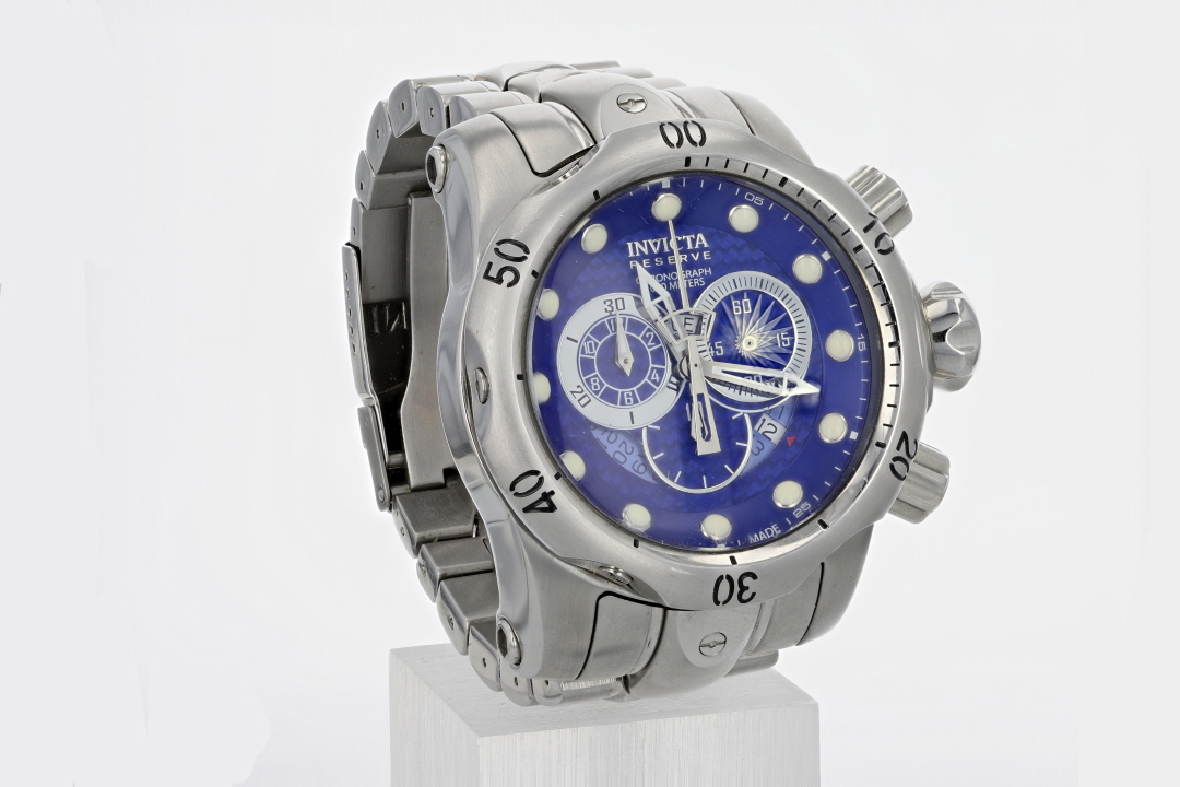 Invicta Reserve Venom Blue Dial Chronograph Quartz Stainless Steel