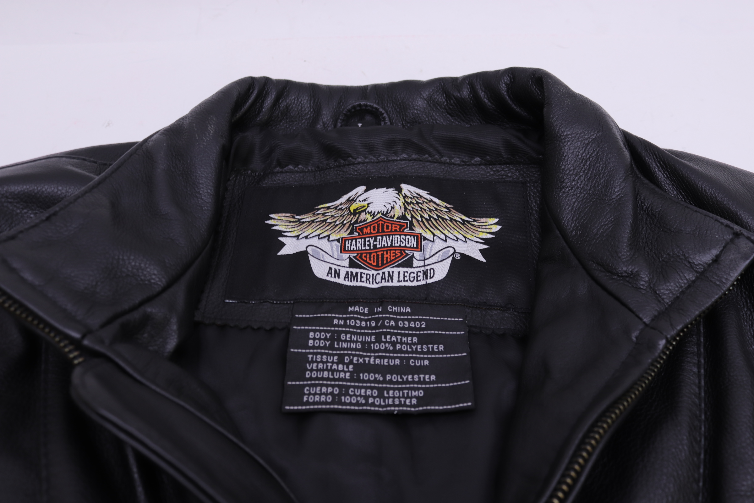 Harley Davidson 103819 Womens Genuine Leather Jacket - L