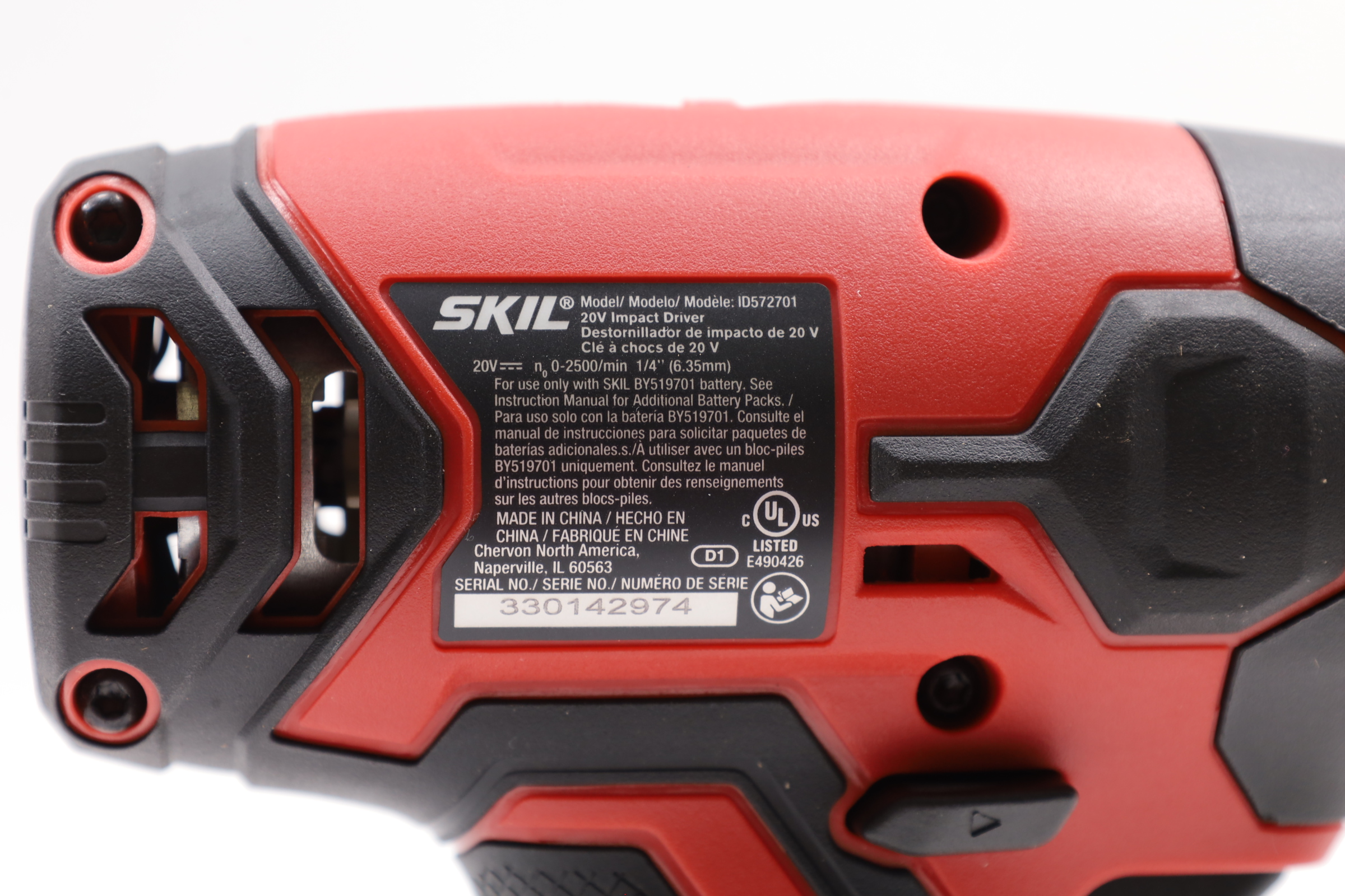 SKIL 20V 1/4-Inch Hex Cordless Impact Driver – 1,100 In-lbs Torque, 2.0Ah PWRCore 20 Battery & Charger Included, Variable Speed, LED Light, Belt Clip, Model ID572702