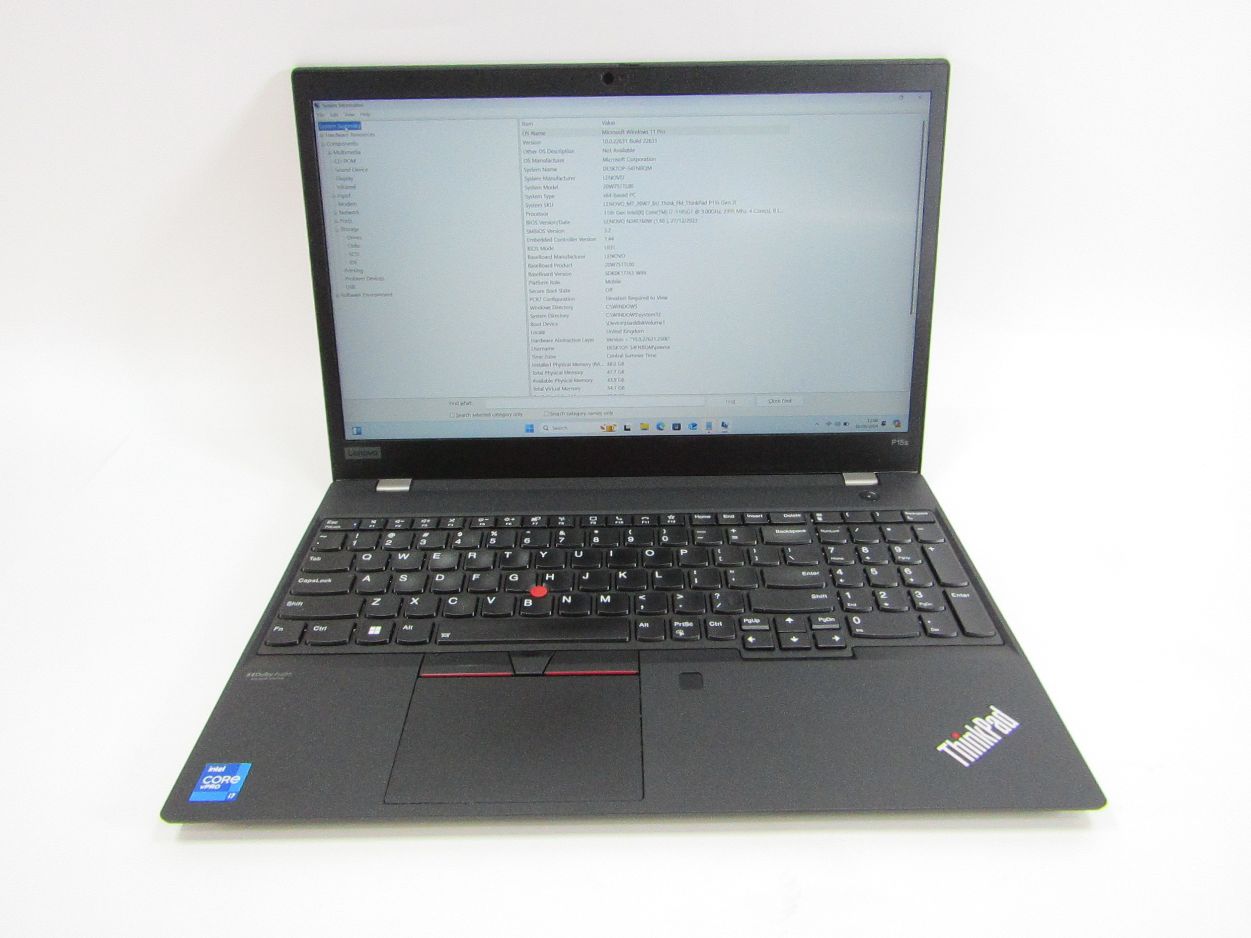 Lenovo ThinkPad P15 20W7S1TL00 Core i7-1185G7 3.0GHz 48GB RAM