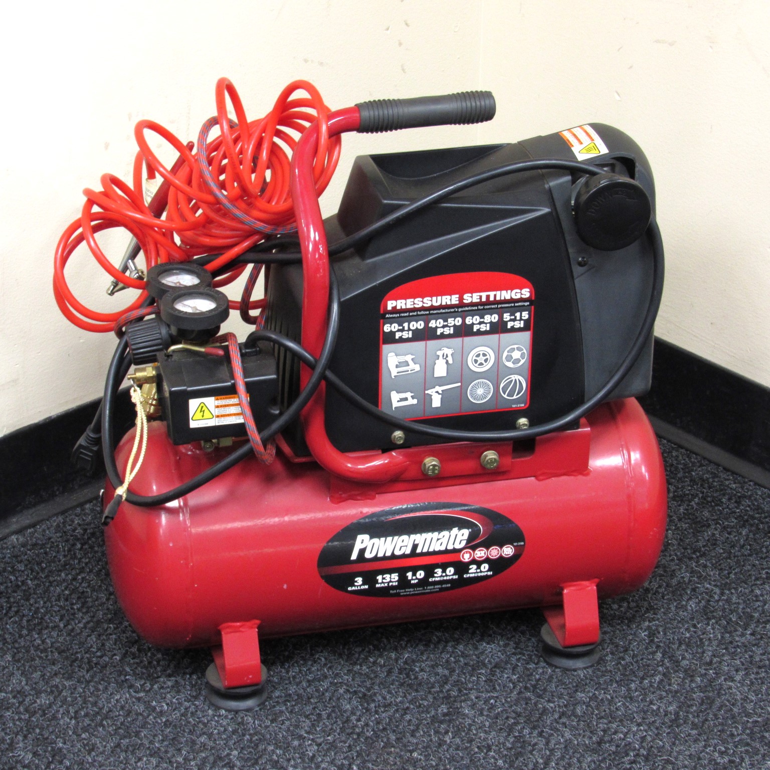 Powermate VPP1080318 3-Gallon Hot Dog Air Compressor - Local Pick 