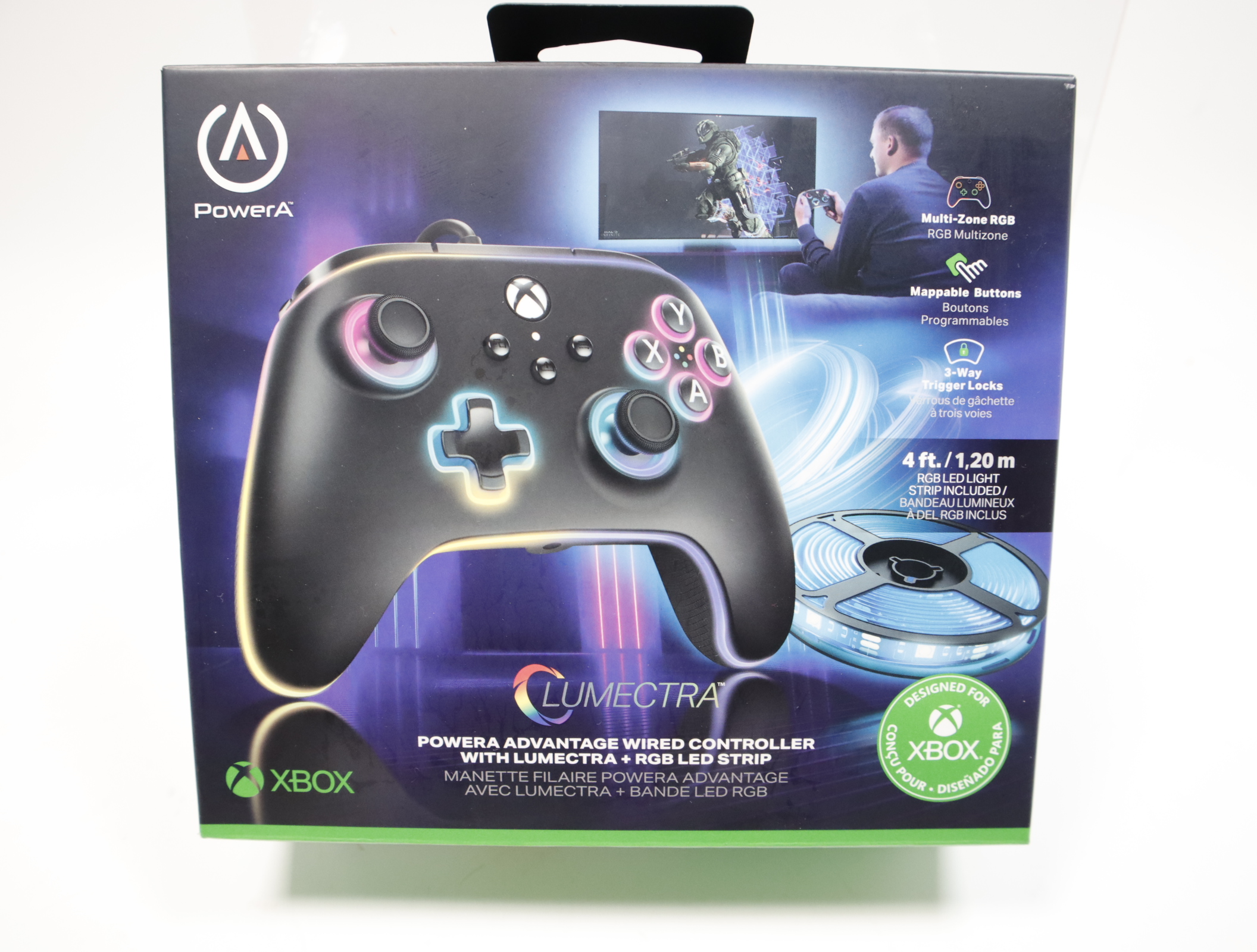 PowerA Advantage Lumectra Wired Controller Xbox Series X|S RGB LED Strip