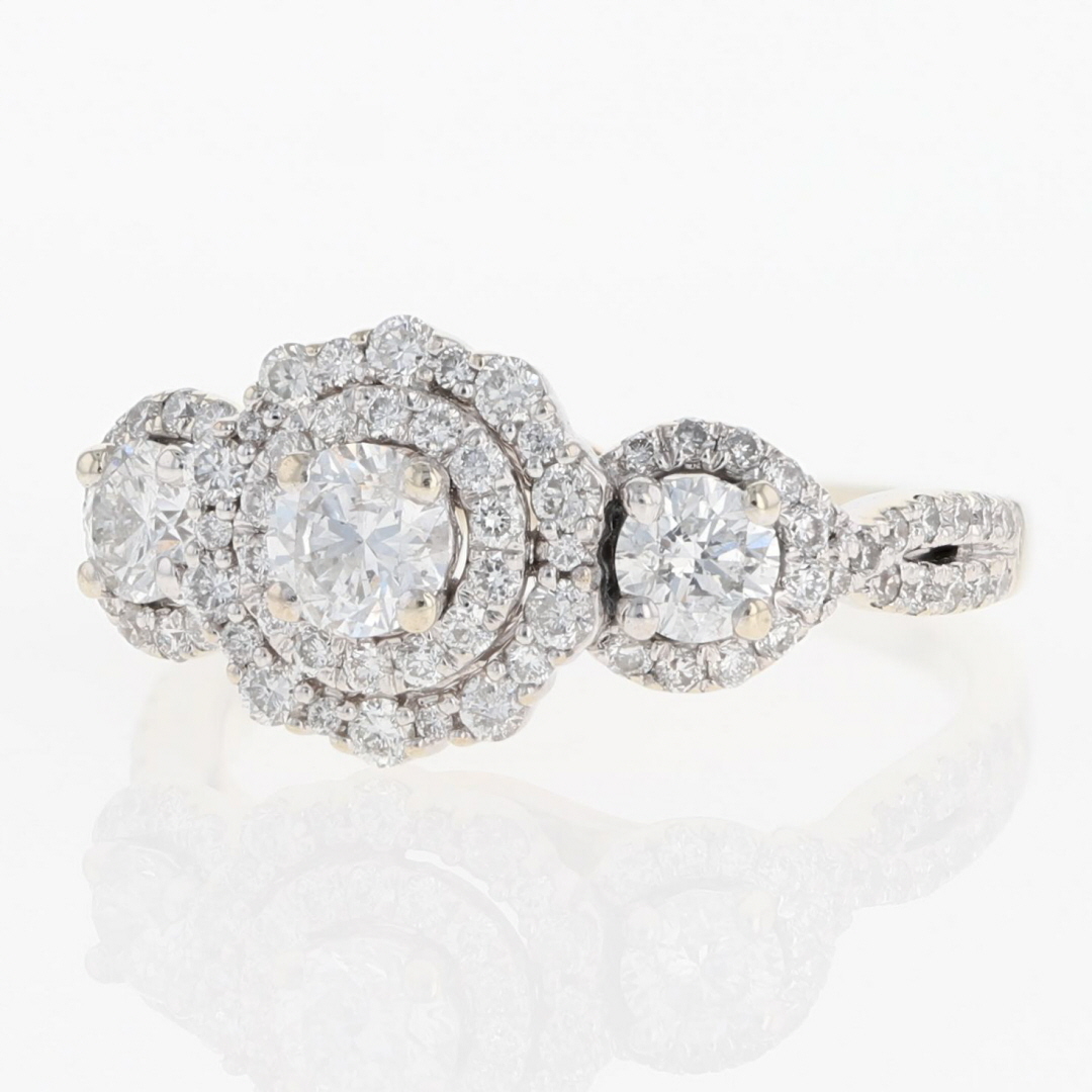 Truly Zac Posen Round Cut Diamond Engagement Ring 14k