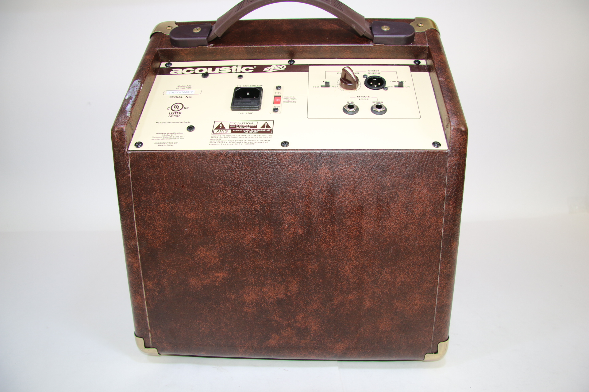 Acoustic A20 20W Acoustic Guitar Amplifier Brown & Tan 0017 Local Pick