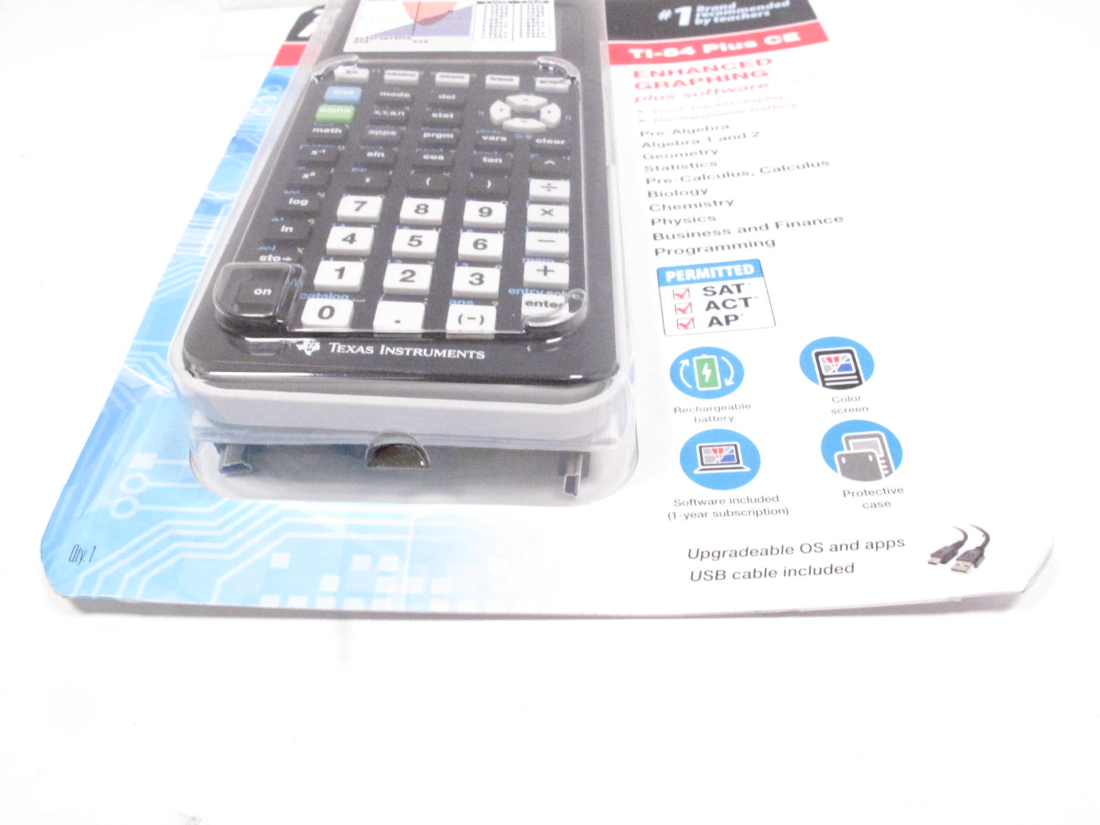Texas Instruments TI-84 PLUS CE Graphing Calculator, Black (Frustration-Free Packaging) (84PLCE/PWB/2L1/A) Only 1 Left In Stock - Order Soon. The TI-84 Plus CE Is Approved For Use On The Following Exams