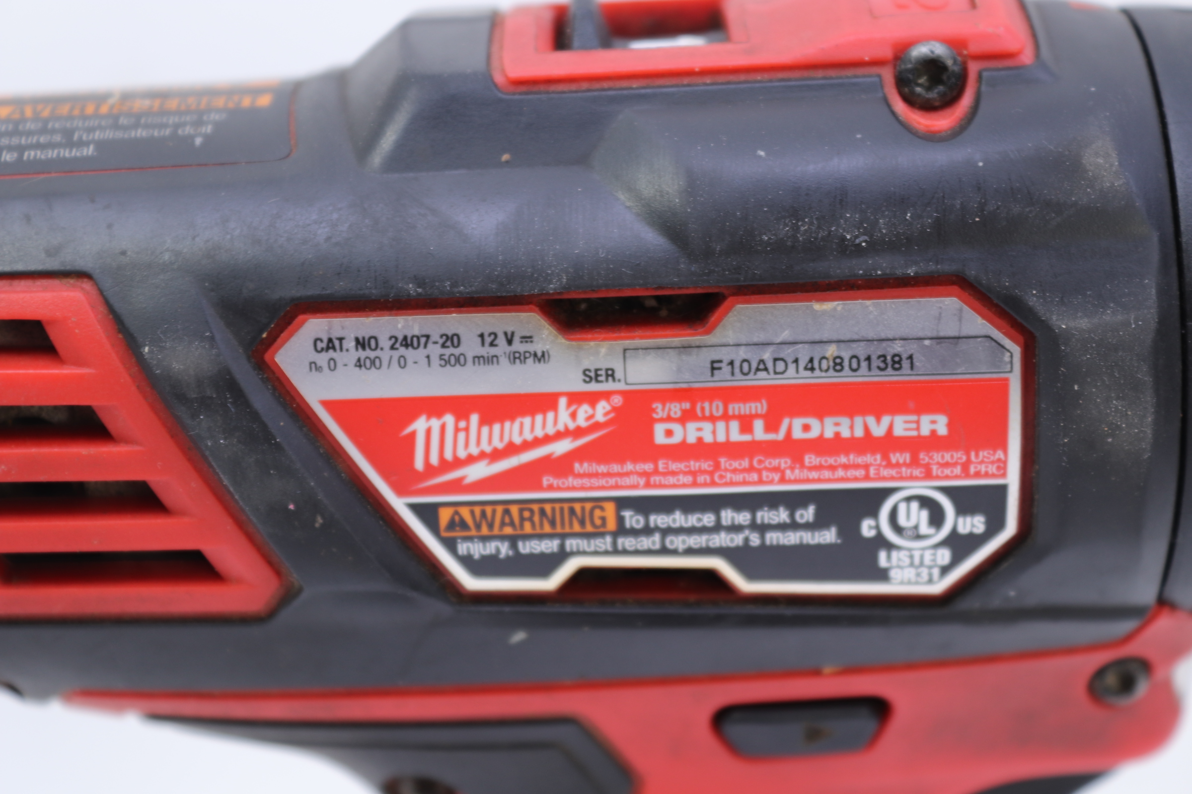Milwaukee 2407-20 M12 12V Lithium-Ion 3/8