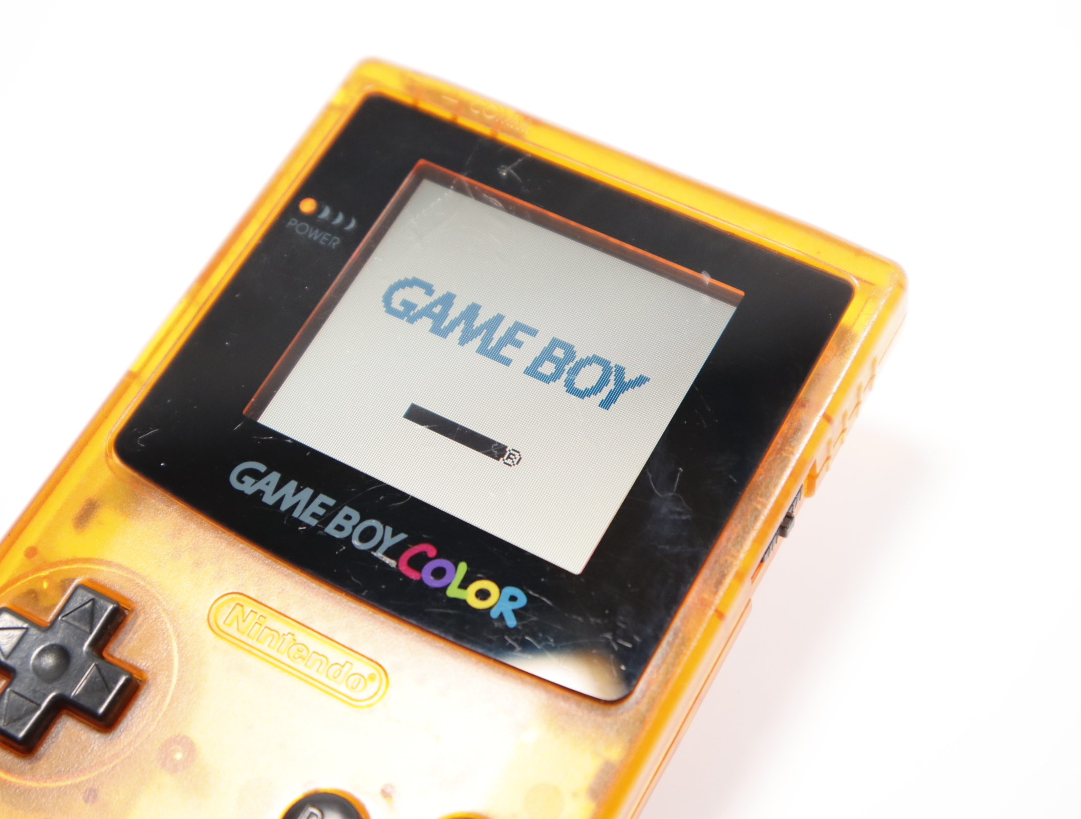 Nintendo GameBoy Color CGB-001 Handheld Video Game System Clear Orange