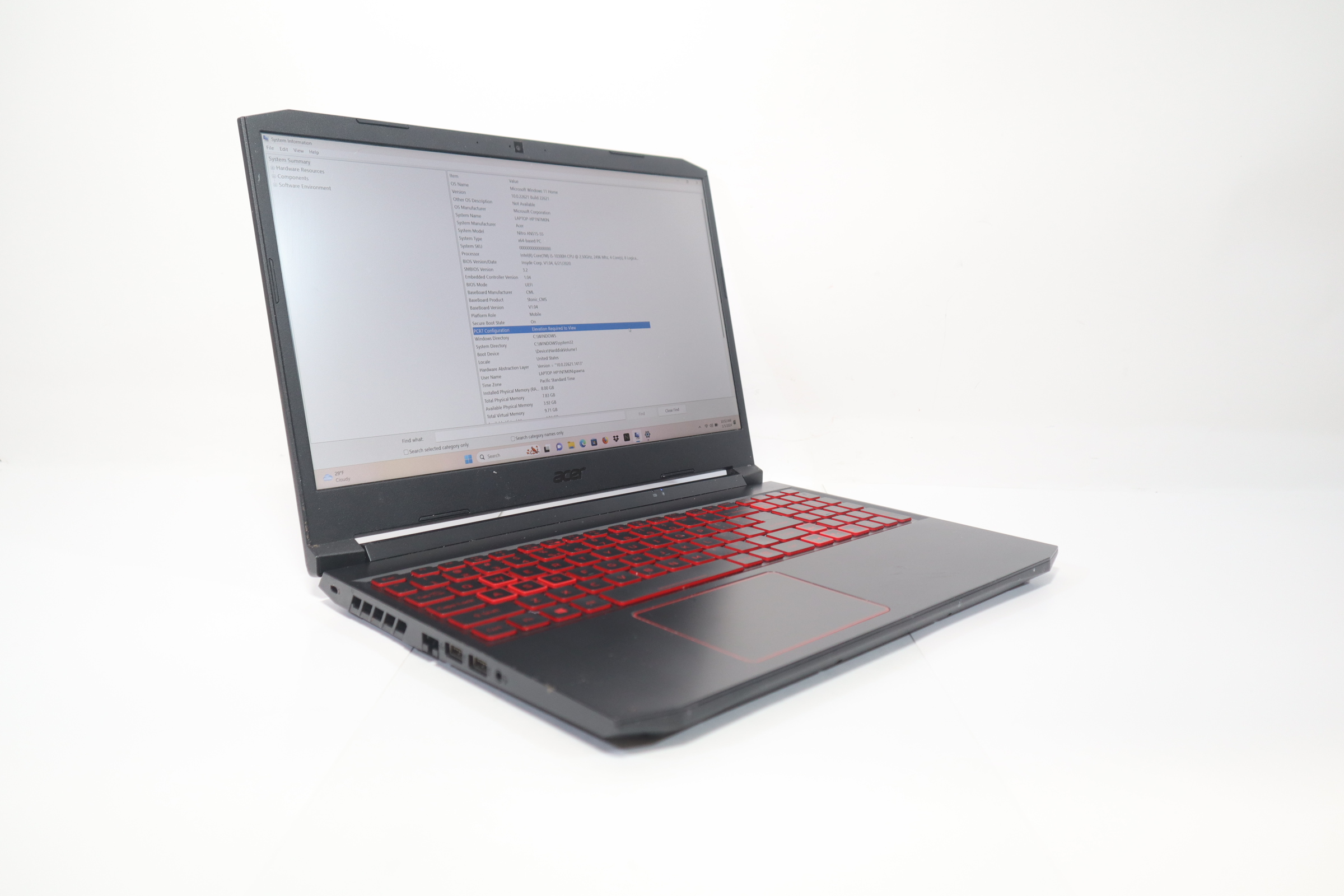 Acer Nitro 5 AN515-55-55SD Core i5-10300H GTX 1650 8GB RAM 512GB