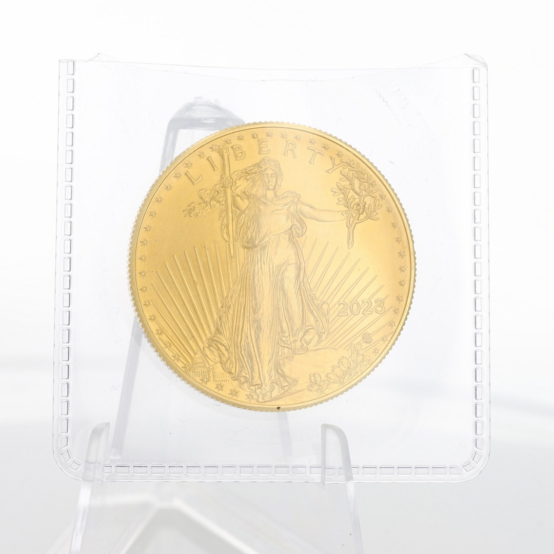 2023 $50 American Eagle Liberty 1 oz Fine Gold Coin with Plastic Sleeve