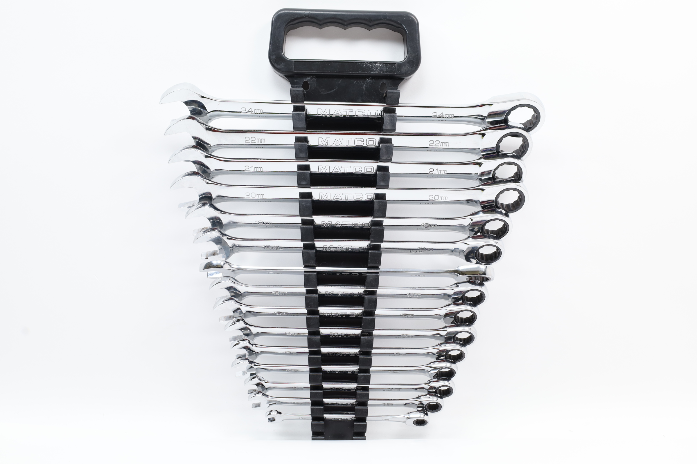 Matco Tools S7GRCXLM16 15Piece Metric Combination Ratcheting Wrench Set