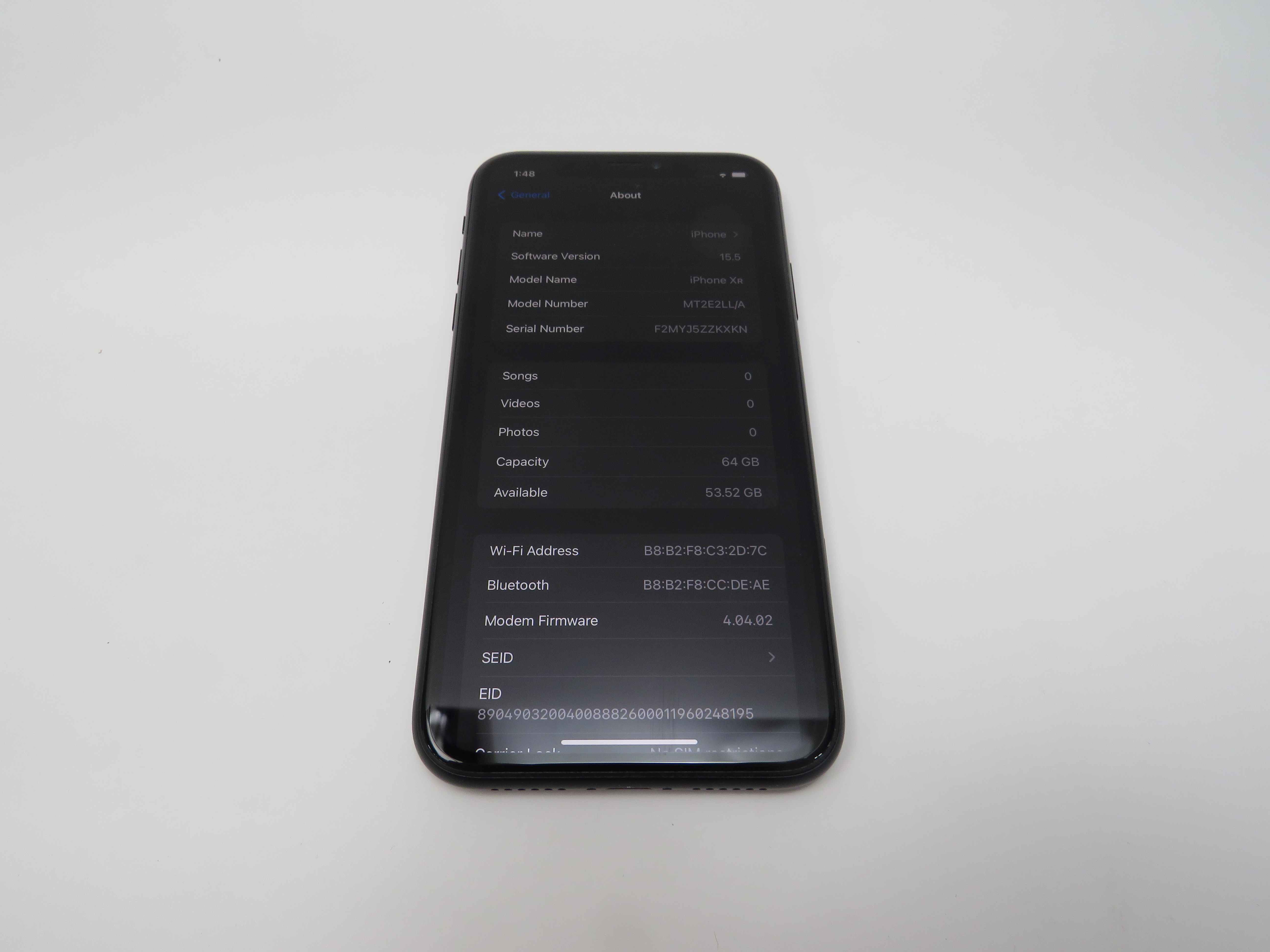 Apple iPhone XR MT2E2LL/A 64GB Unlocked Smartphone 6.1" 9247