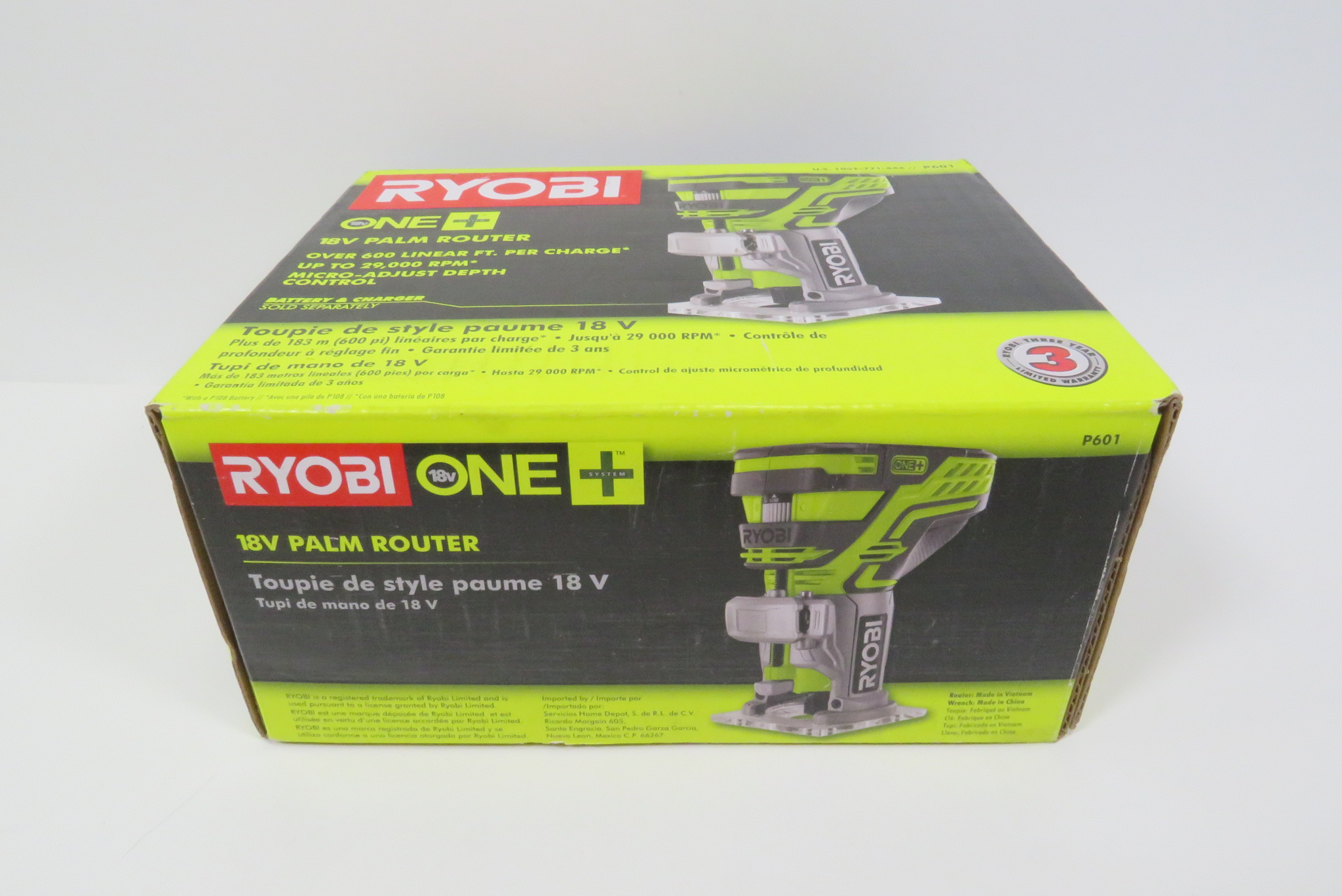 Ryobi P601 ONE+ 18V Cordless Palm Router