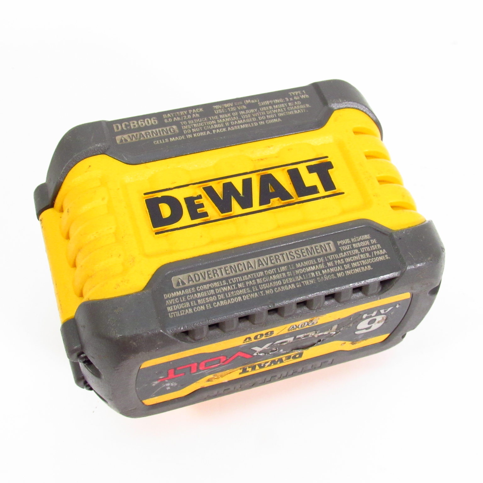 Battery Dewalt Korea DeWalt DCB606 FlexVolt 20V/60V 6Ah/2Ah