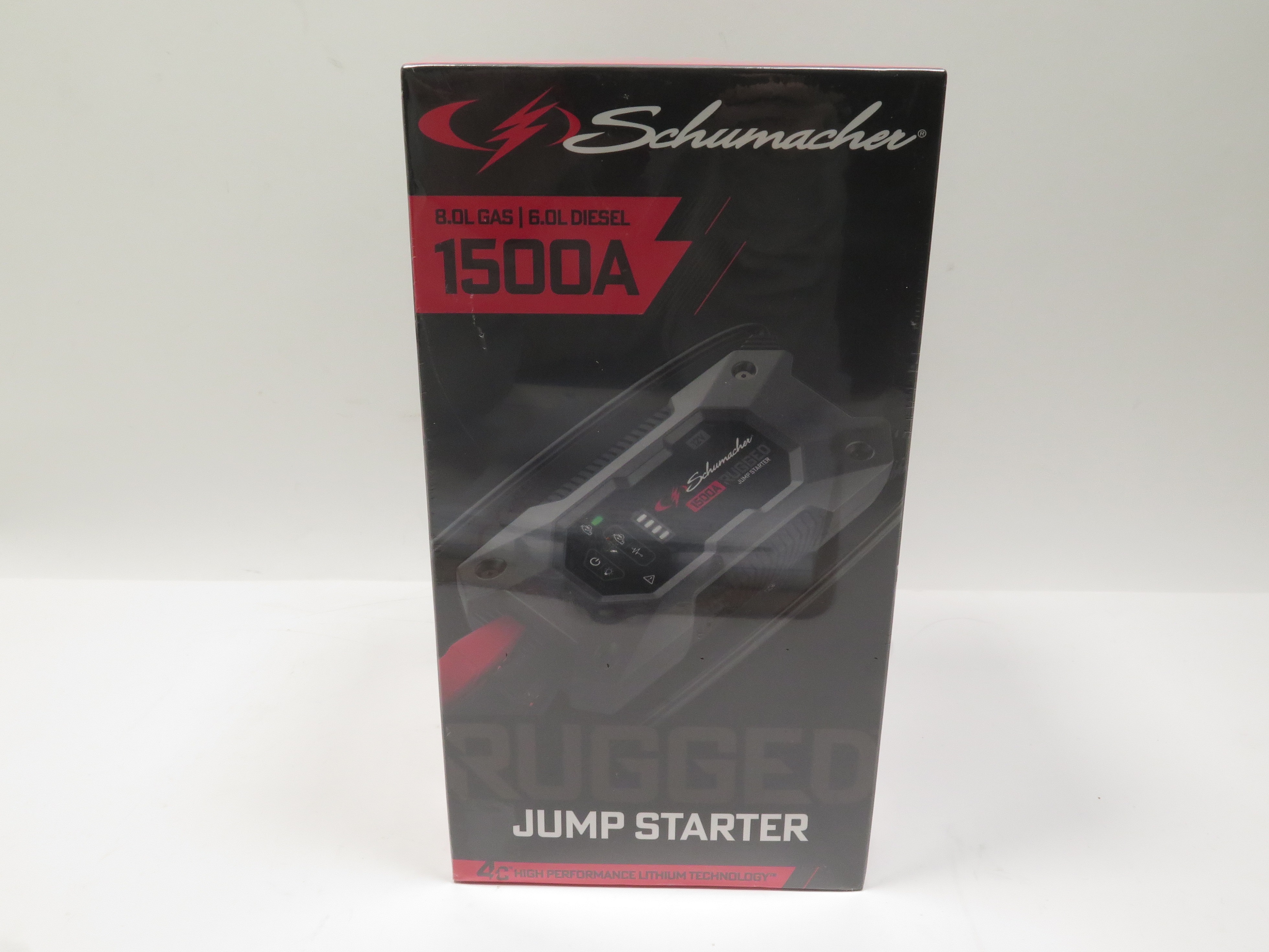 thumbnail interactive-video image 1 of Schumacher SL1669 1750 Peak Amp 12V Lithium Jump Starter & USB Power Pack - Open Box 1 of 2