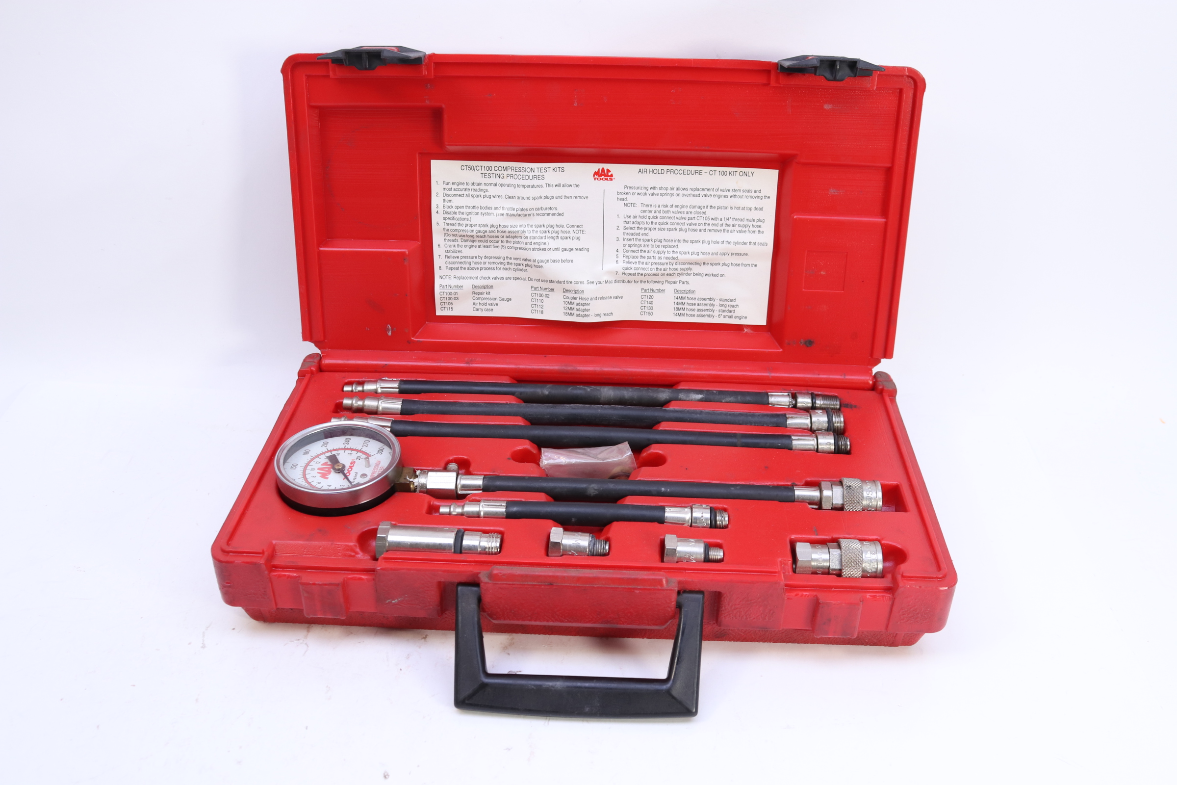 Mac CT115 9 Piece Compression Test Kit