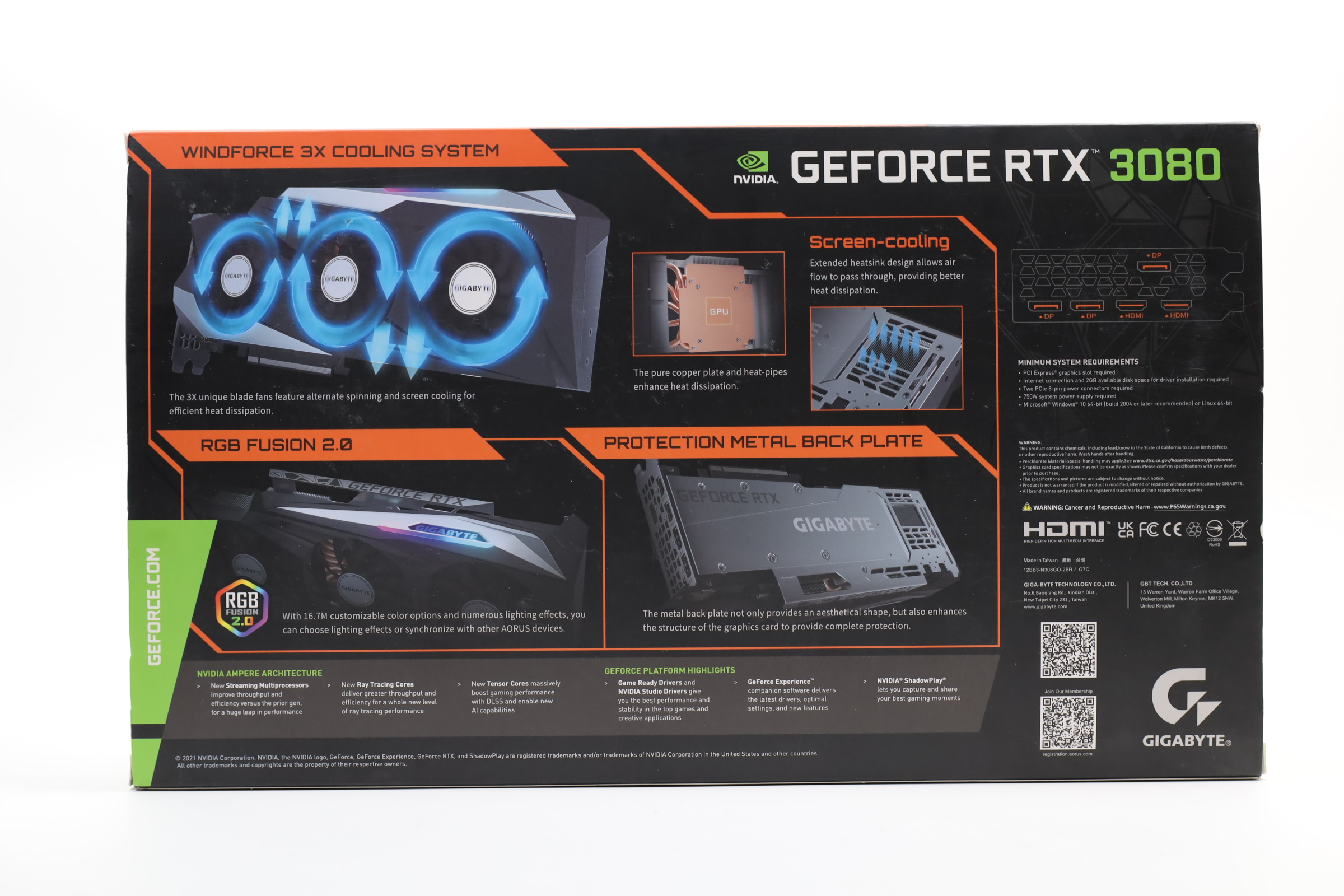 GIGABYTE NVIDIA GeForce RTX 3080 10GB GDDR6X PCI PCI-e 4.0 GIGABYTE NVIDIA GeForce RTX 3080 10GB GDDR6X PCI PCI-e 4.0